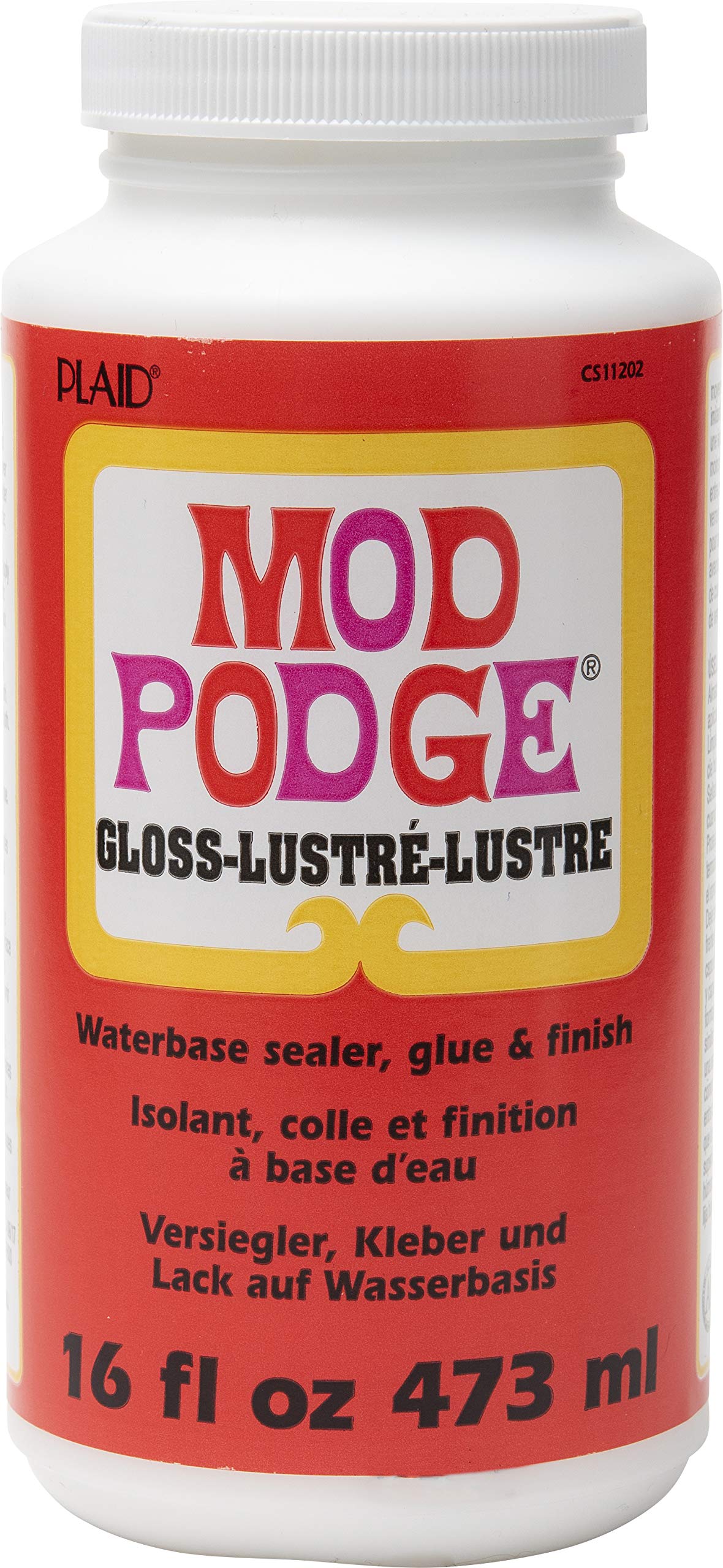 Mod Podge Gloss Water-Based Sealer & Glue - 16 oz (CS11202) - Perfect for DIY Crafts, Scrapbooking & Decoupage Projects