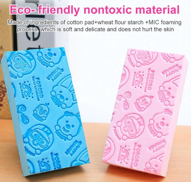 Soft Exfoliating Bath Sponge for Men & Women - Pack of 3 | Gentle Asian-Style Body Scrubber for Shower & Bath | Perfect for Sensitive Skin & Daily Exfoliation