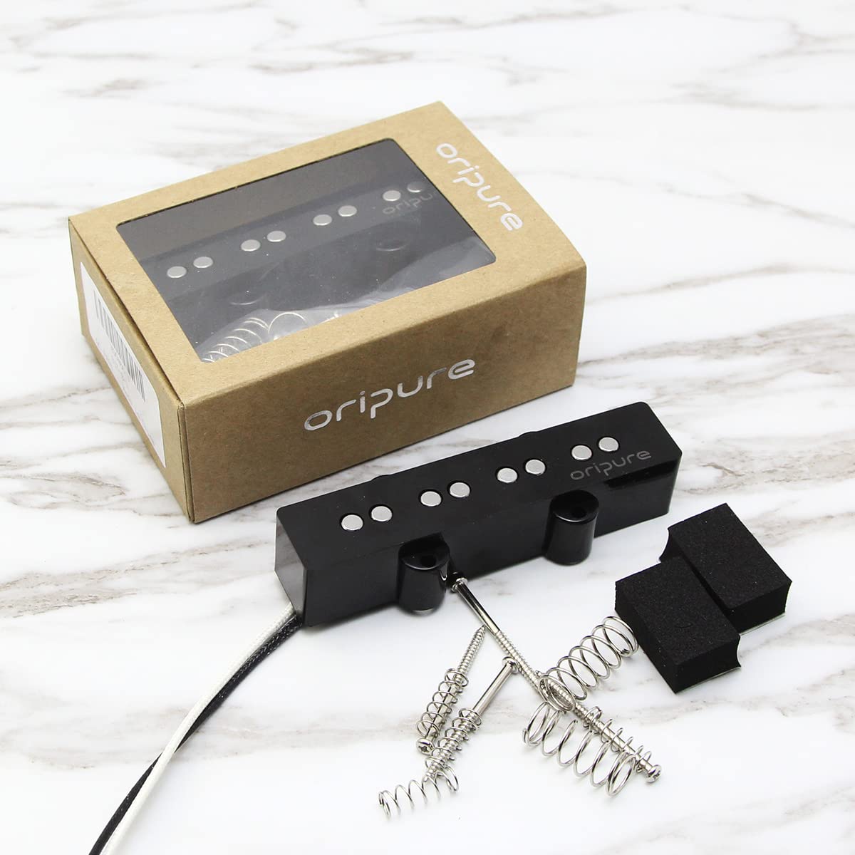 OriPure Alnico 5 J Bass Pickups - Open Style Neck Pickup for 4-String JB Bass Guitar Replacement - Perfect for Jazz Bass Upgrades & DIY Guitar Mods