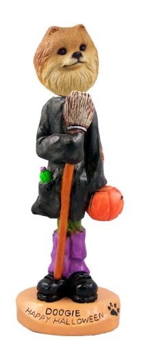 Pomeranian Red Happy Halloween Dog Collectible Figurine - Cute Decoration for Home, Office & Halloween Party Displays