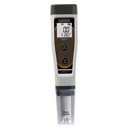 Oakton EcoTestr Salt1 Waterproof Pocket Salinity Tester 0.0-10.0 PPT - Portable Saltwater Testing for Aquariums, Pools & Marine Environments