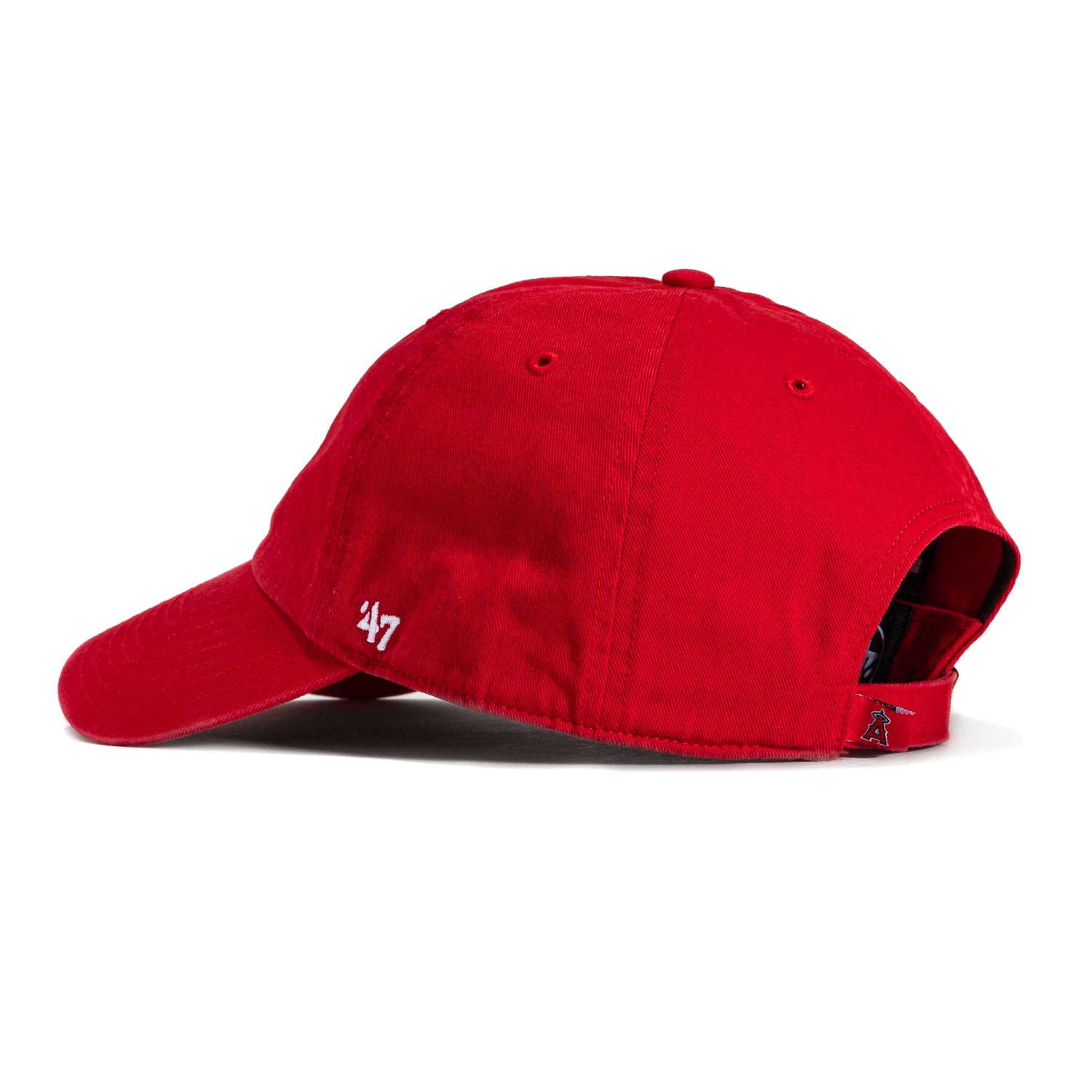 Los Angeles Angels Game Adjustable Baseball Cap - 47 Brand Cleanup Hat in Red for Men & Women | Perfect for MLB Games, Sports Events & Casual Wear