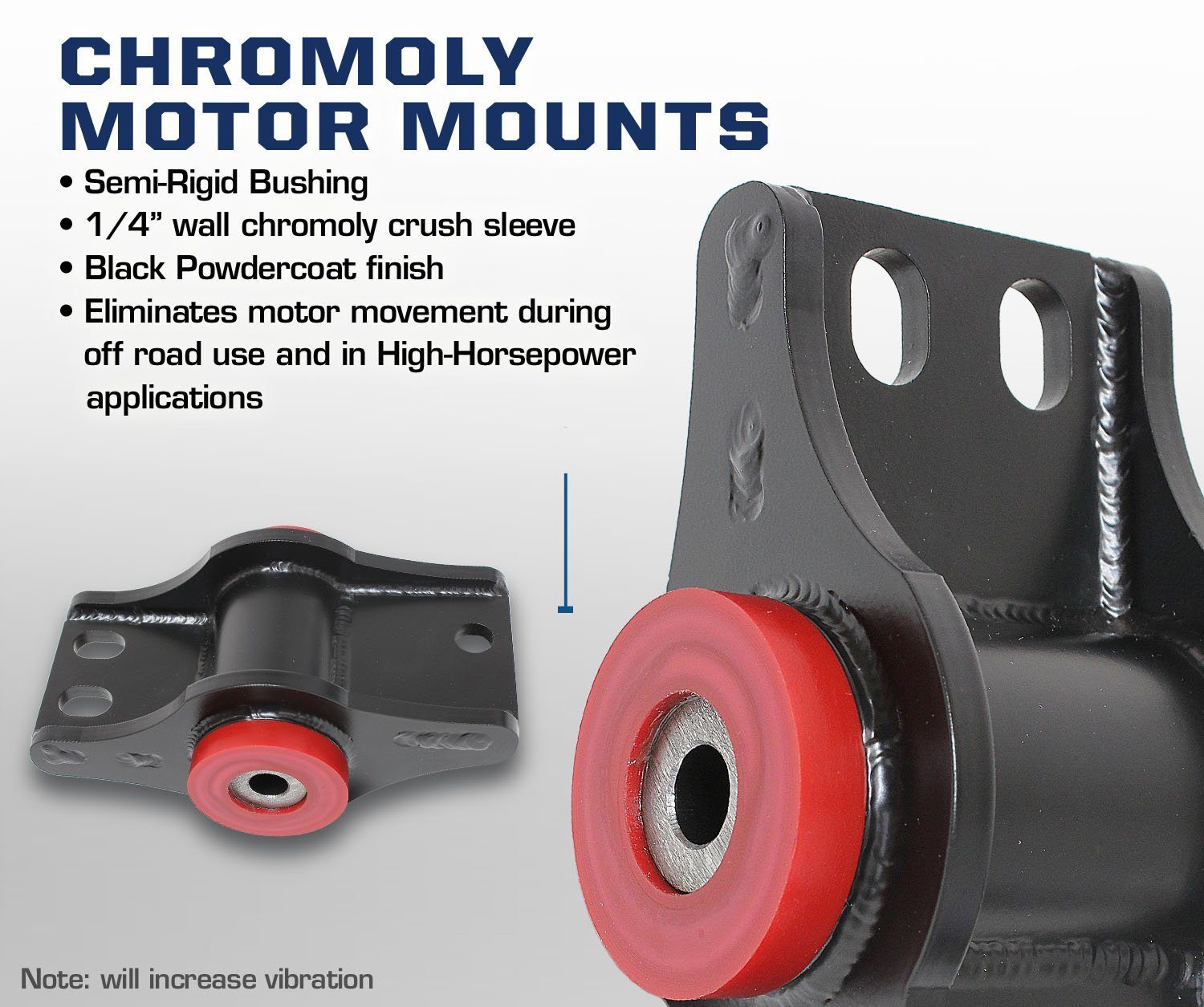 2003-2007 Dodge Ram 2500/3500 Heavy Duty Chromoly Motor Mounts - Upgrade for Off-Roading & Towing Performance