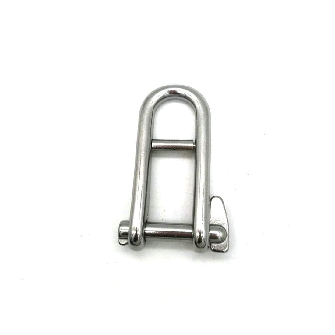 Premium Marine-Grade Stainless Steel Keypin Halyard Flat D Boat Shackle with Bar - Heavy Duty Rigging Hardware for Sailboats, Yachts & Marine Applications