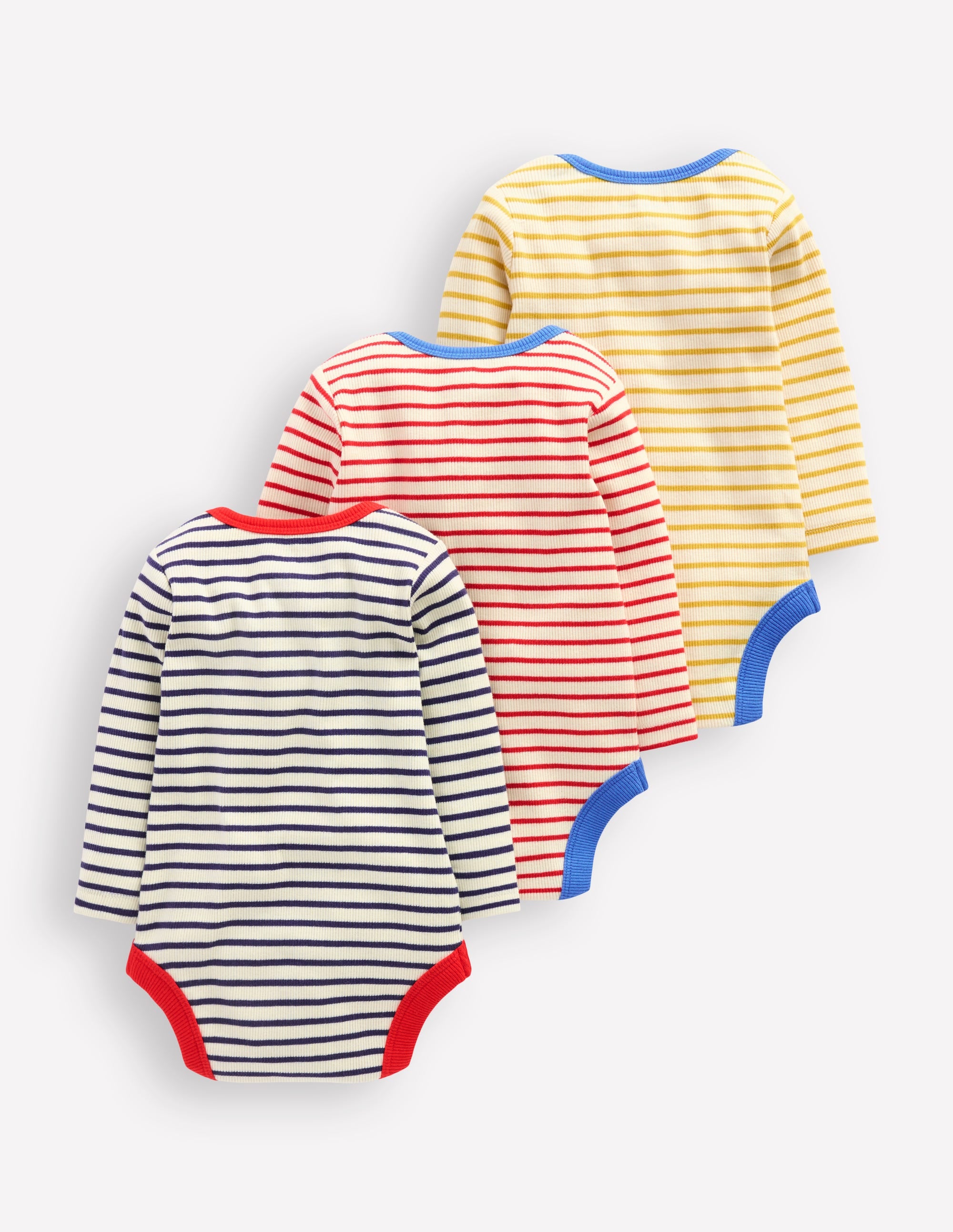 3 Pack Ribbed Bodies Starboard Blue Stripe - Comfortable & Stylish Swimwear for Women - Perfect for Beach, Pool & Summer Vacations