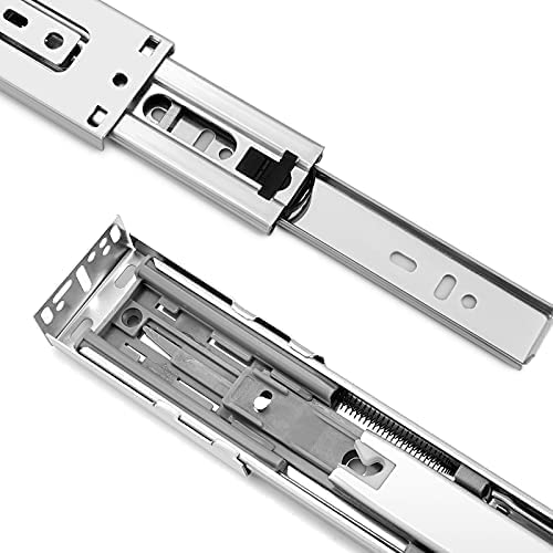 Gobrico 20-Inch Full Extension Soft Close Ball Bearing Drawer Slides - Heavy Duty Side/Rear Mount Kitchen Cabinet Hardware with Brackets (6 Pairs/12 Pieces) - Perfect for Kitchen Cabinets, Dressers, Office Furniture and DIY Storage Solutions