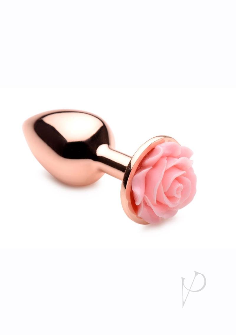 Booty Sparks Small Pink/Rose Gold Aluminum Anal Plug - Perfect for Beginners & Sensual Play
