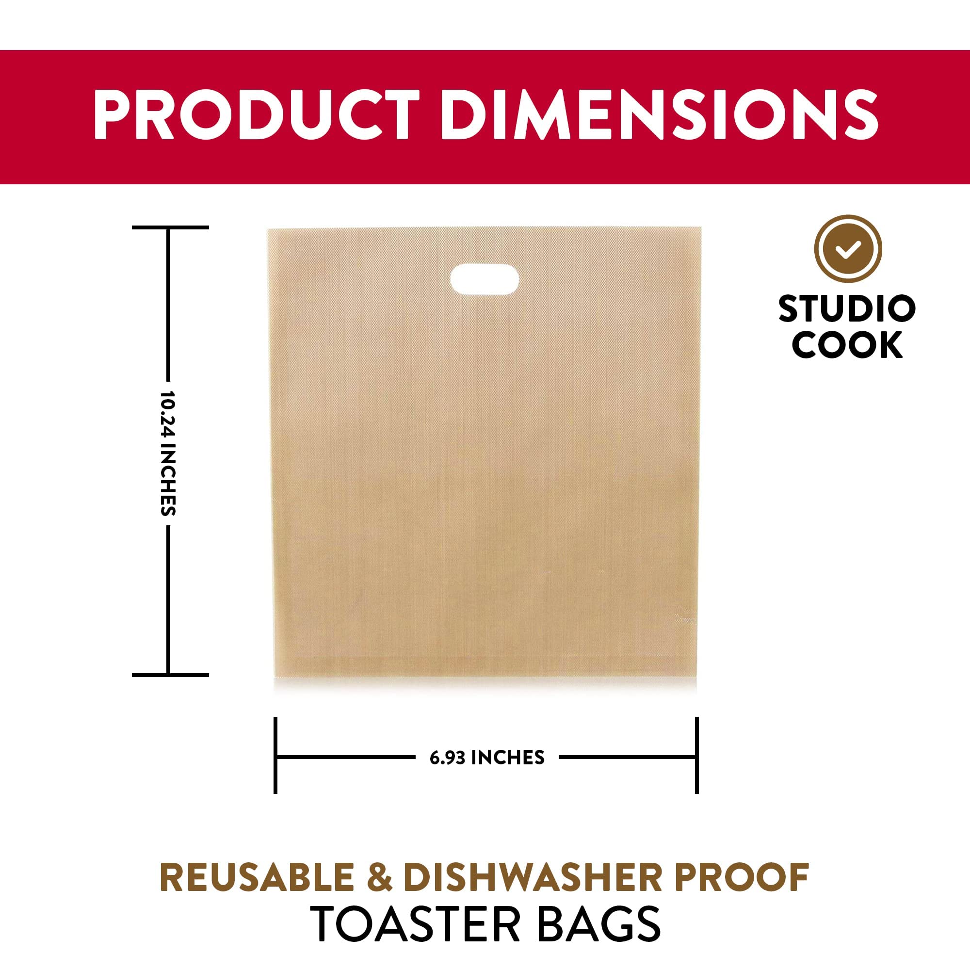 Reusable Grill & Toaster Bags - 100 Uses, Dishwasher Safe, No Butter/Oil Needed - Perfect for Grilled Cheese, Panini, Burgers & Sandwiches - Ideal for Camping, BBQs & Quick Kitchen Meals - 2 Pack