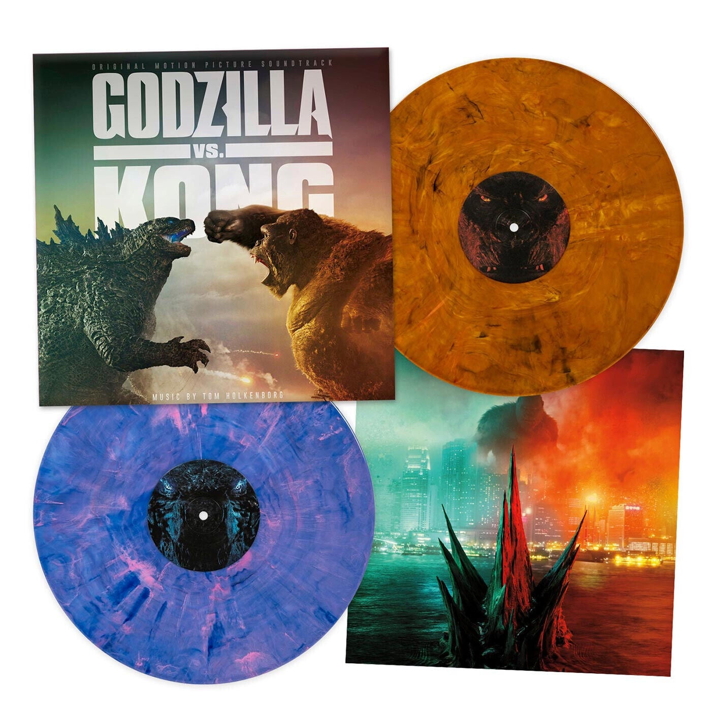 Godzilla vs. Kong Original Soundtrack 2LP Vinyl Record - Limited Hollow Earth Colored Edition - Perfect for Movie Collectors & Vinyl Enthusiasts