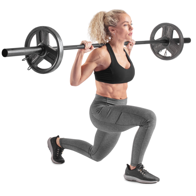 Weider 3-Piece Olympic Barbell Set - Heavy Duty Weight Lifting Bar for Home & Gym Workouts - Perfect for Strength Training, CrossFit, and Powerlifting