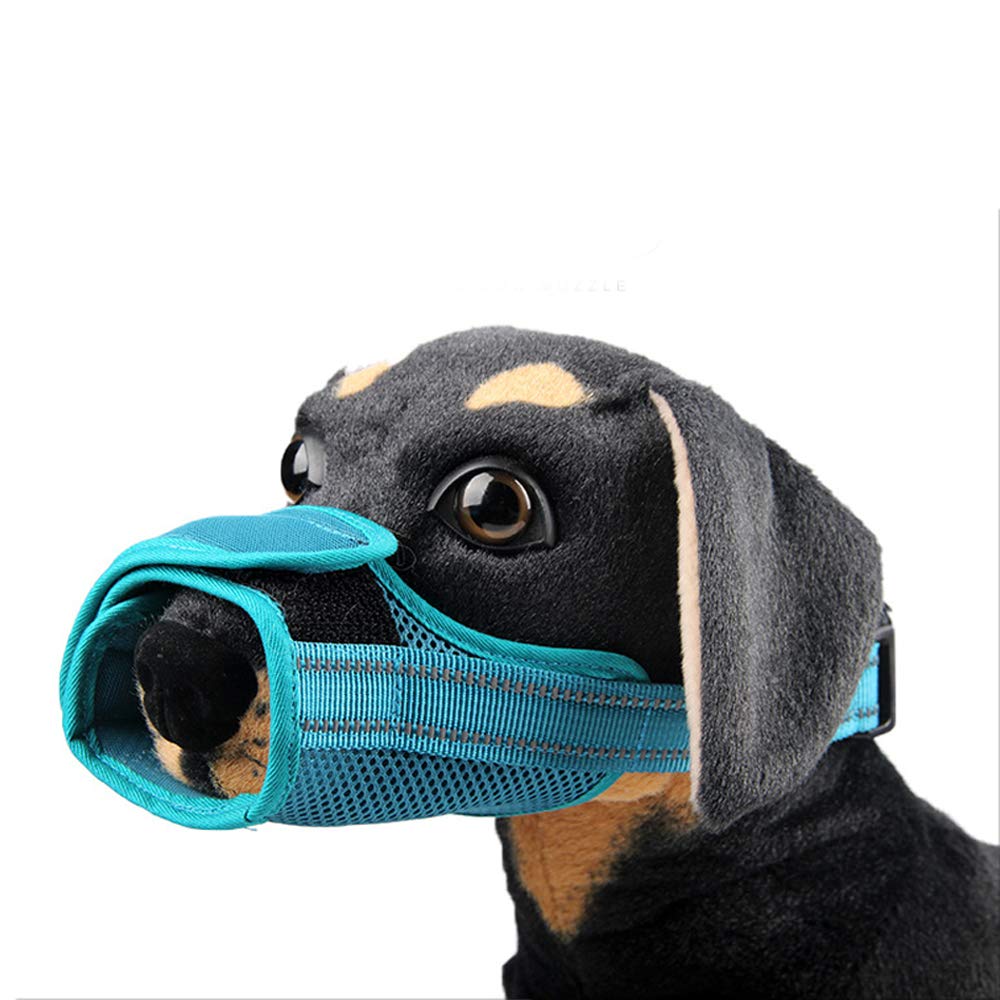 Breathable Nylon Dog Muzzle - Anti Biting & Barking Control for Small, Medium & Large Dogs (Size S, Blue) - Perfect for Training, Grooming & Vet Visits