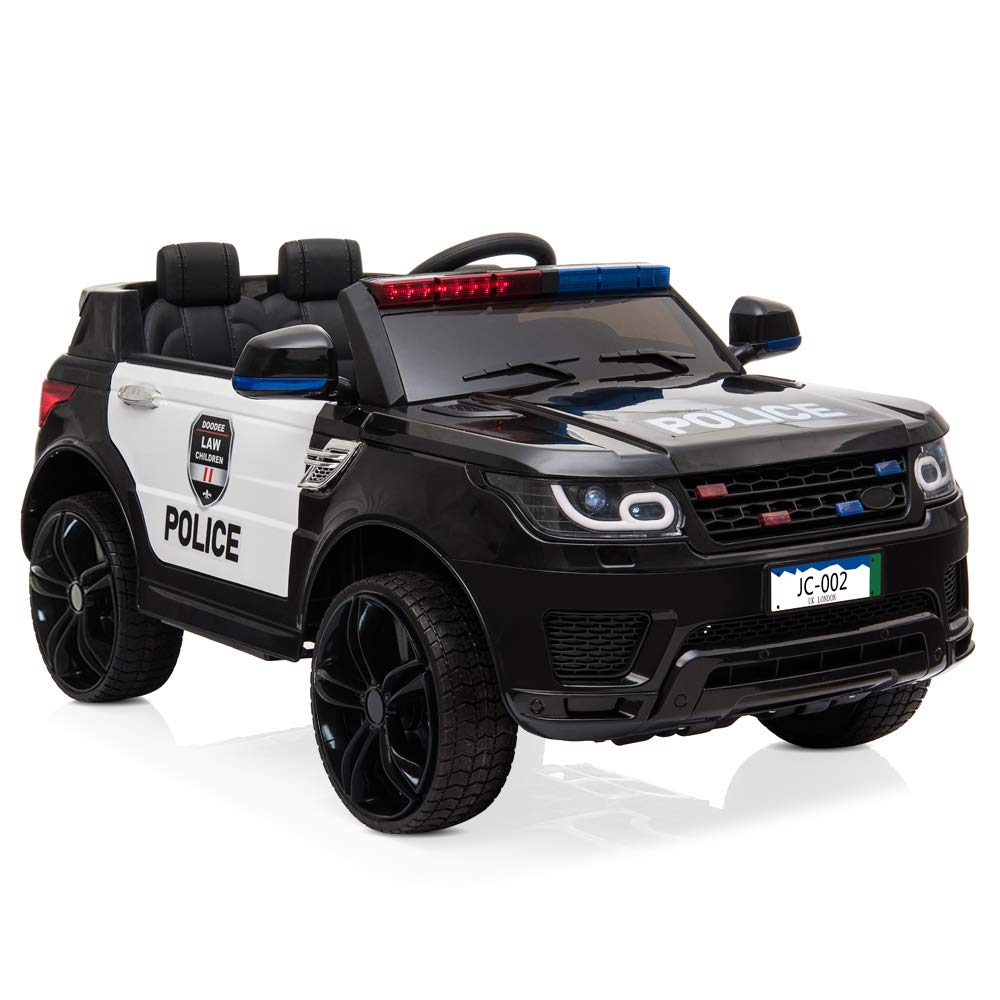 12V Kids Electric Police SUV Ride-On Car with Remote Control & LED Lights - Perfect for Outdoor Play