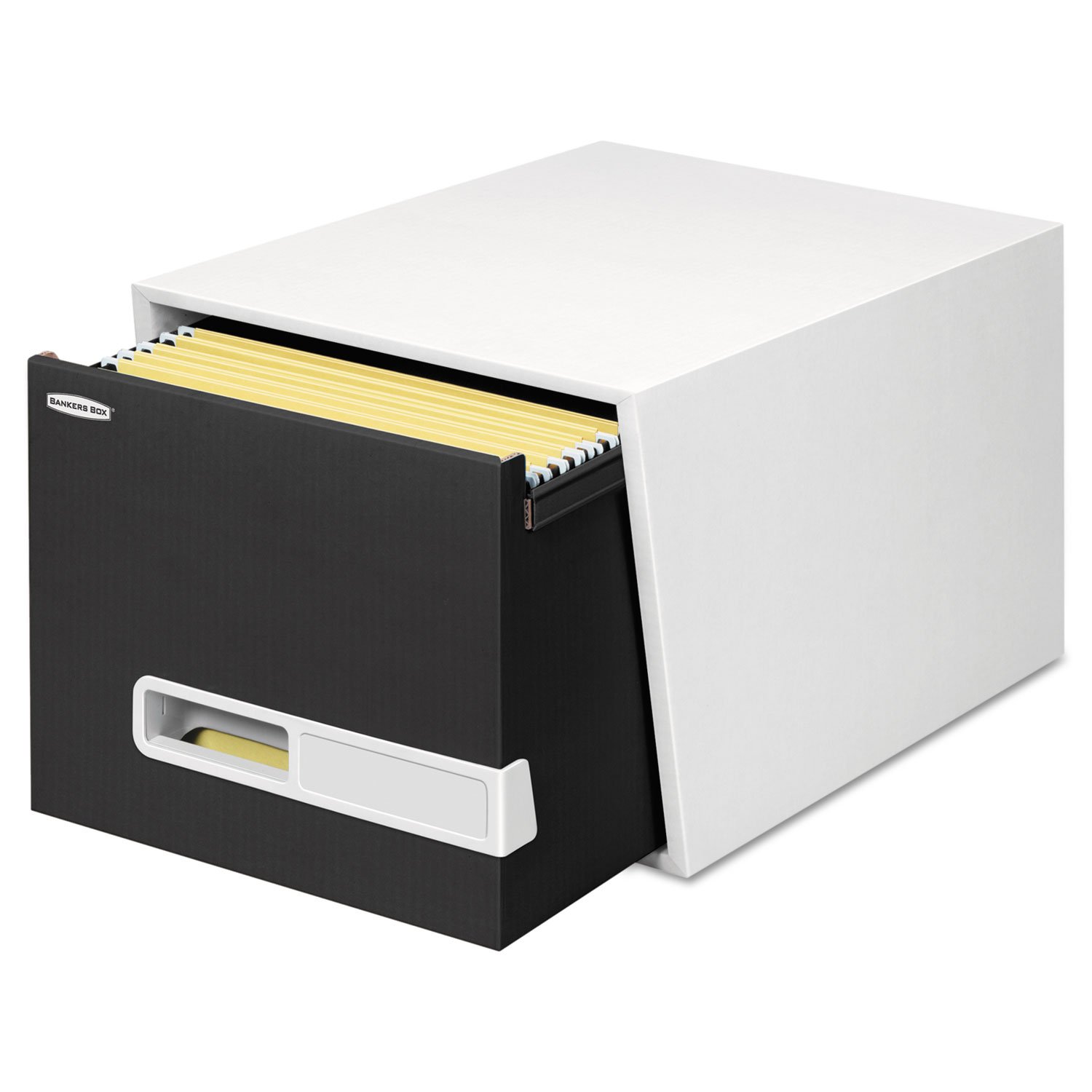 Bankers Box FEL3791001 Premier Storage Drawer - 18 Letter Size File Organizer, Black | Perfect for Office Document Filing and Home Organization