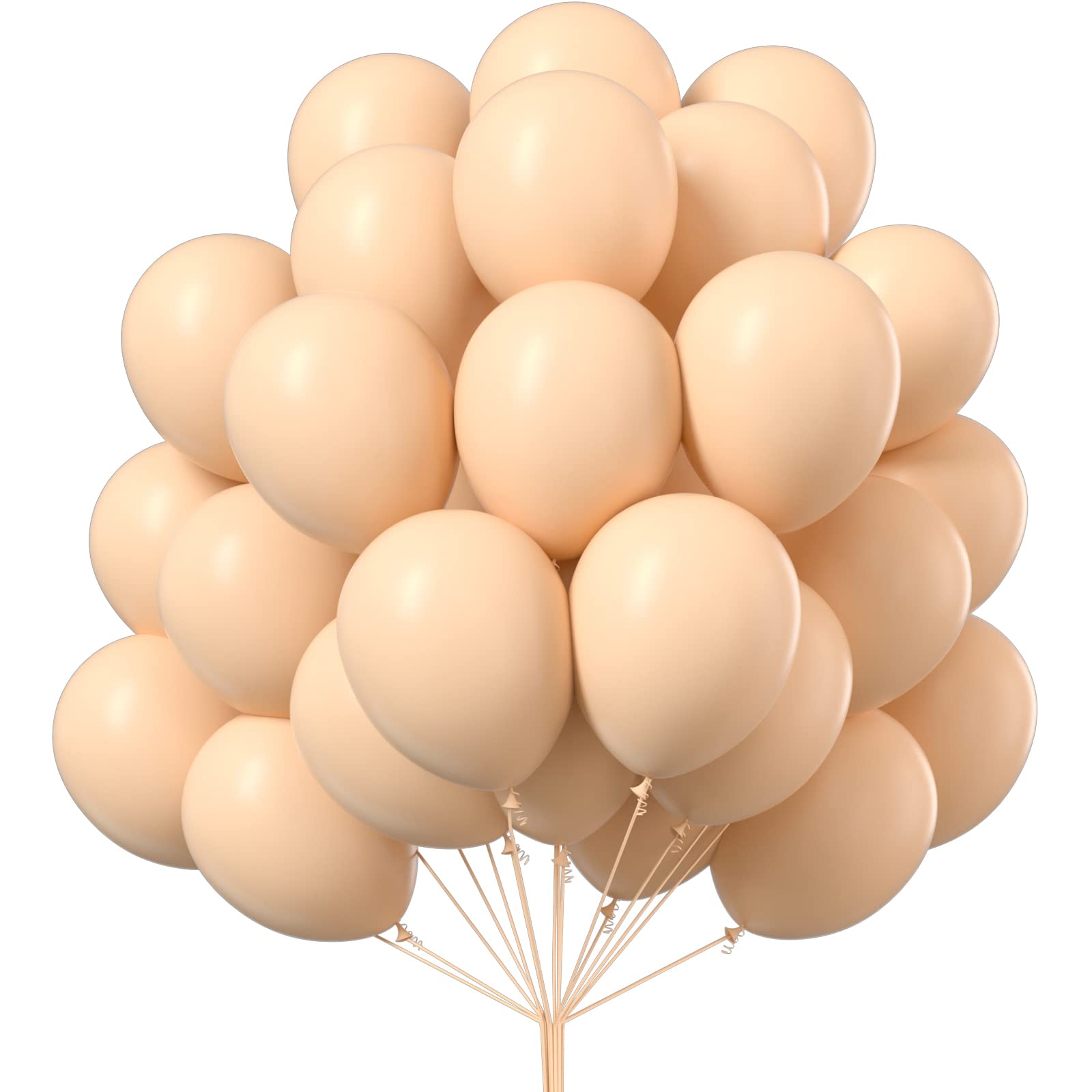 100-Pack 10 Inch Boho Apricot Balloons - Nude & Beige Balloons for Balloon Garland, Arch, Party Decor, Birthday, Baby Shower | Elegant Wedding & Home Decoration