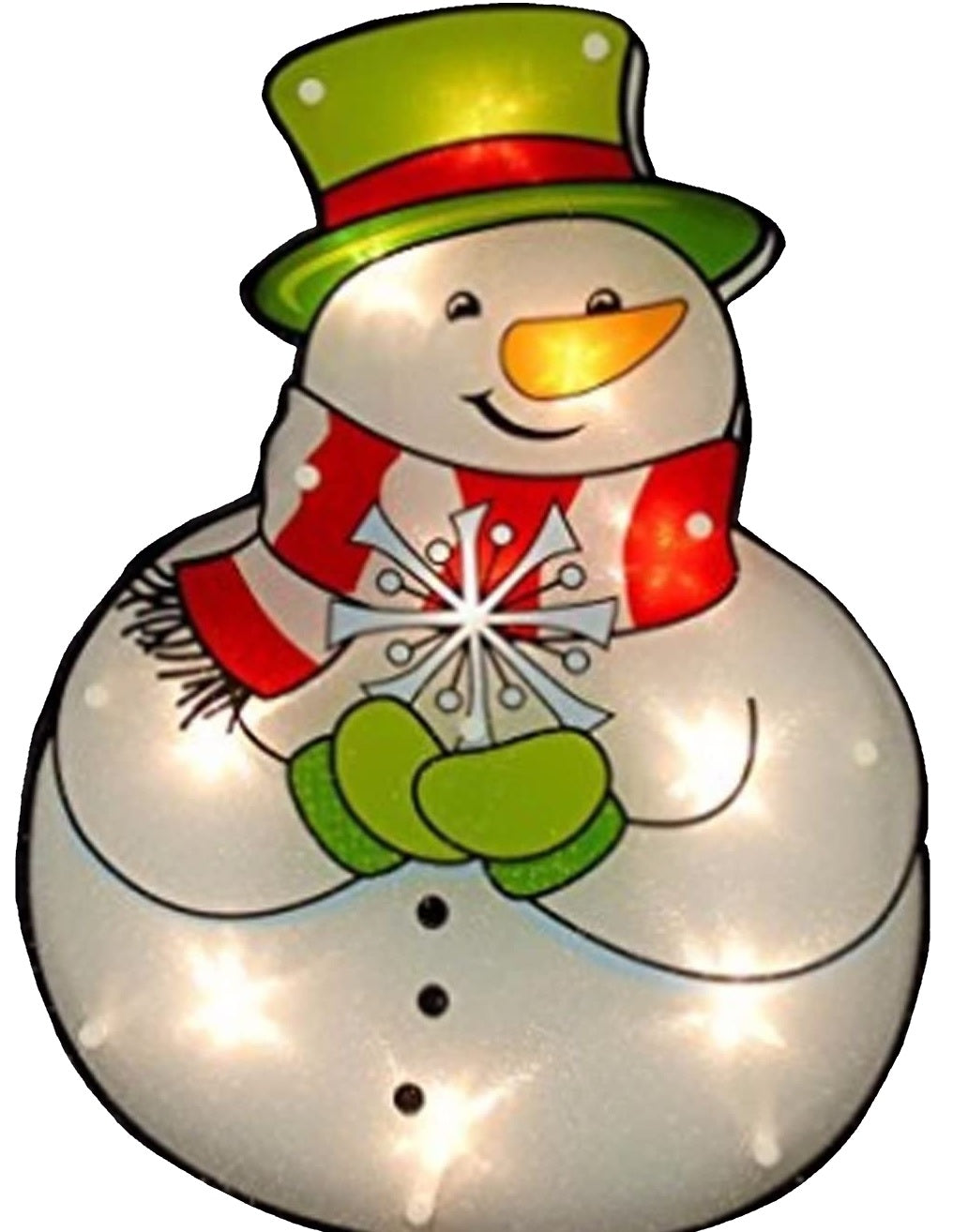 16 Pack Snowman Shimmer Window Silhouette Decorations - Christmas Holiday Decorative Stickers for Home, Office & Classroom (Winter Wonderland Scene)