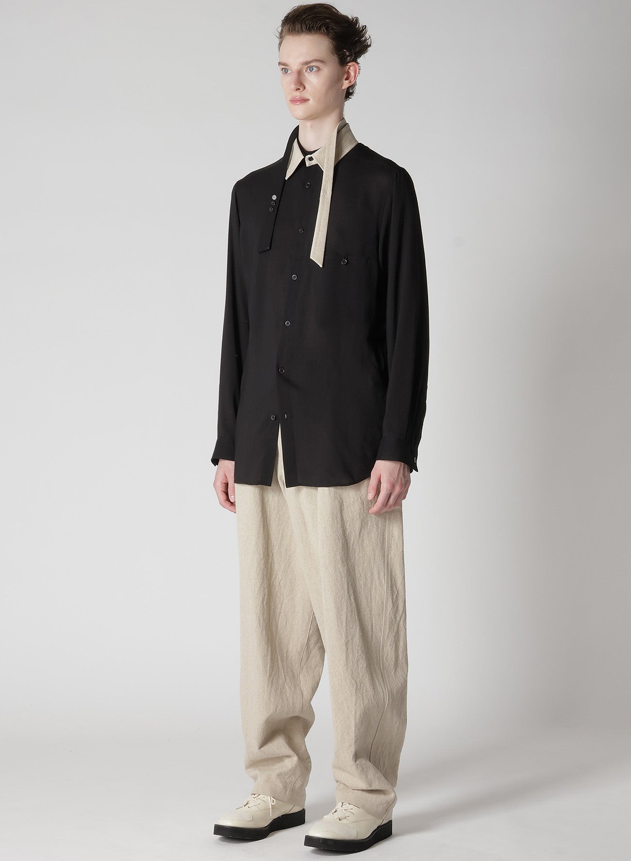 Elegant Cellulose Loan Ribbon Spare Collar Blouse for Women - Perfect for Office Wear, Parties & Special Occasions