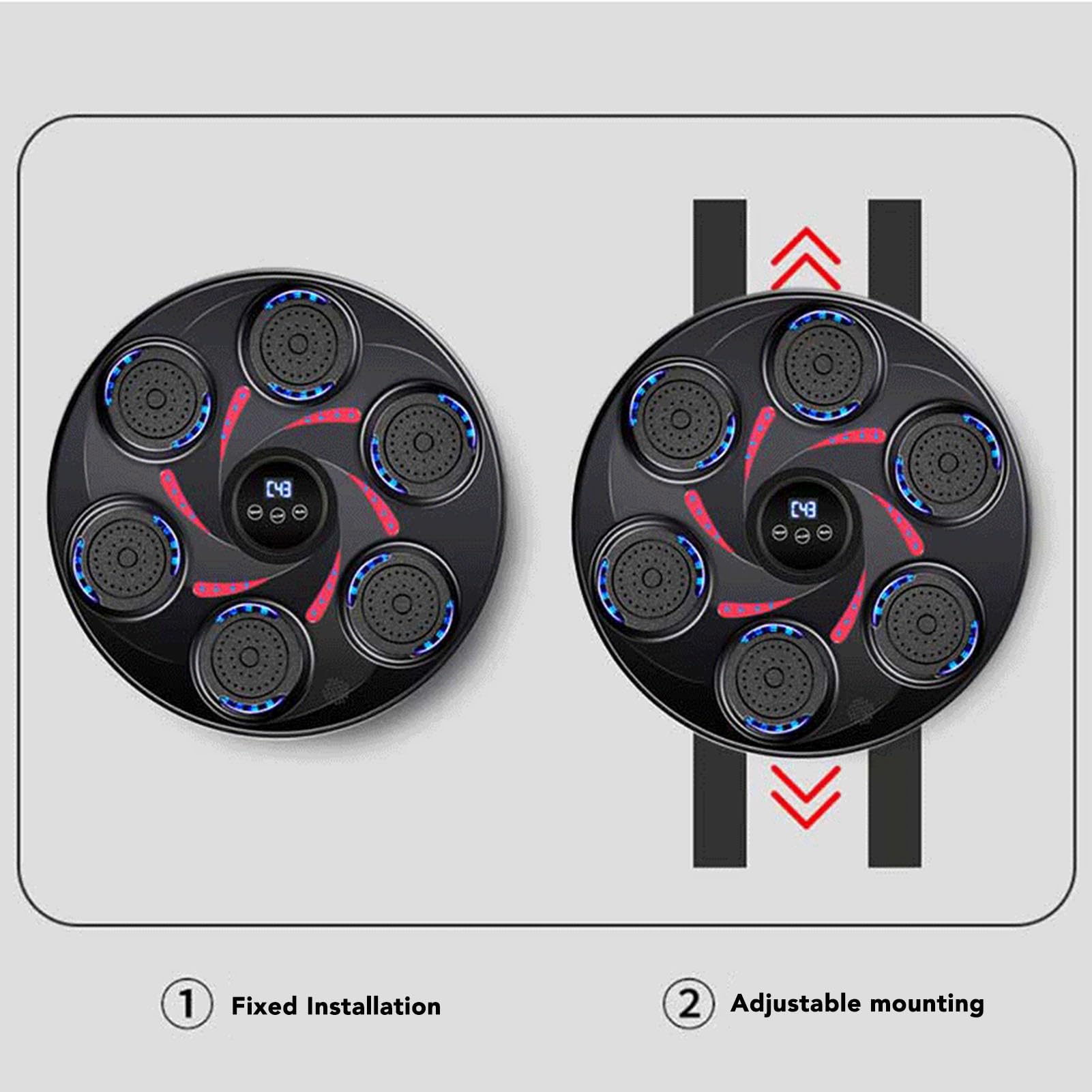 Yoidesu Smart Bluetooth Music Boxing Trainer with LED Electronic Target - Wall Mounted Punching Equipment for Home Gym, Includes Boxing Gloves - Perfect for Fitness Training, Stress Relief & Cardio Workouts