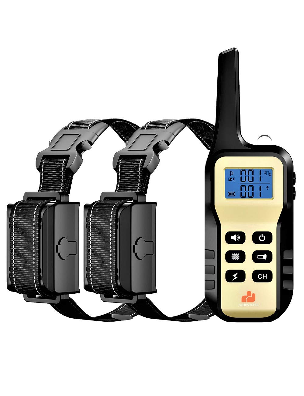 1100 YD Remote Dog Training Shock Collar with Auto Anti-Bark, 100 Adjustable Static & Vibration Levels - Rechargeable E-Collar for Small, Medium & Large Dogs (2-Dog Set) | Perfect for Obedience Training, Behavior Correction & Outdoor Adventures