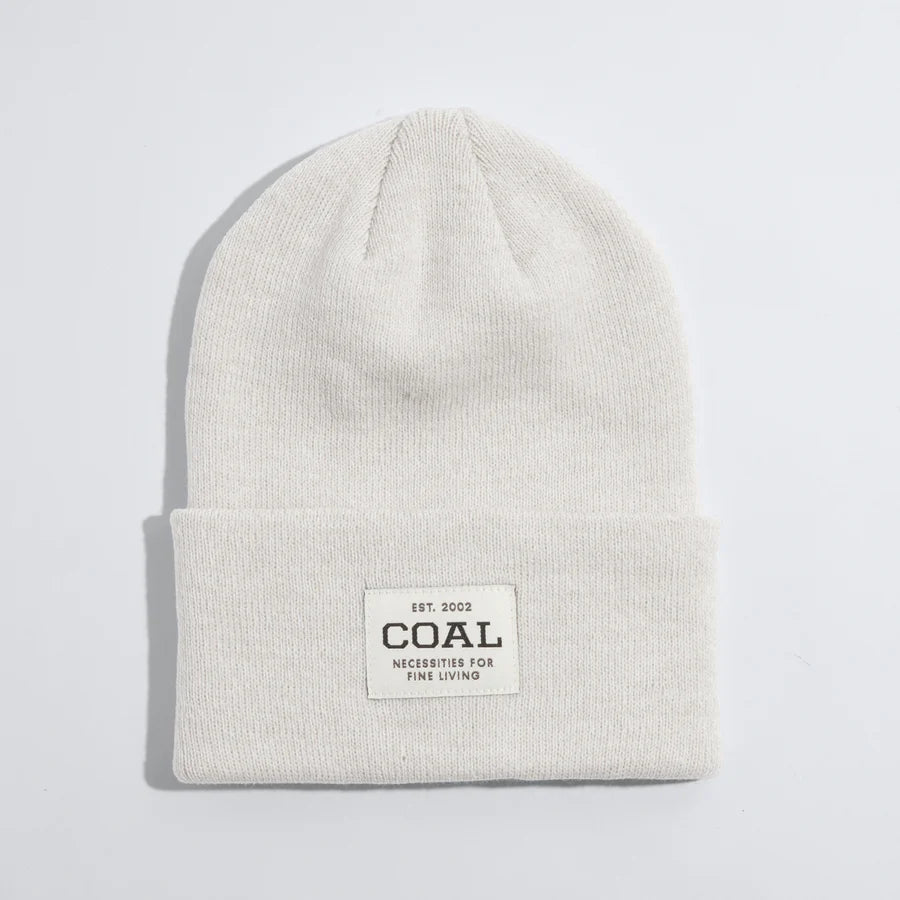 Coal 2025 Uniform Beanie - Off White | Winter Knit Hat for Men & Women | Perfect for Skiing, Snowboarding & Cold Weather Activities