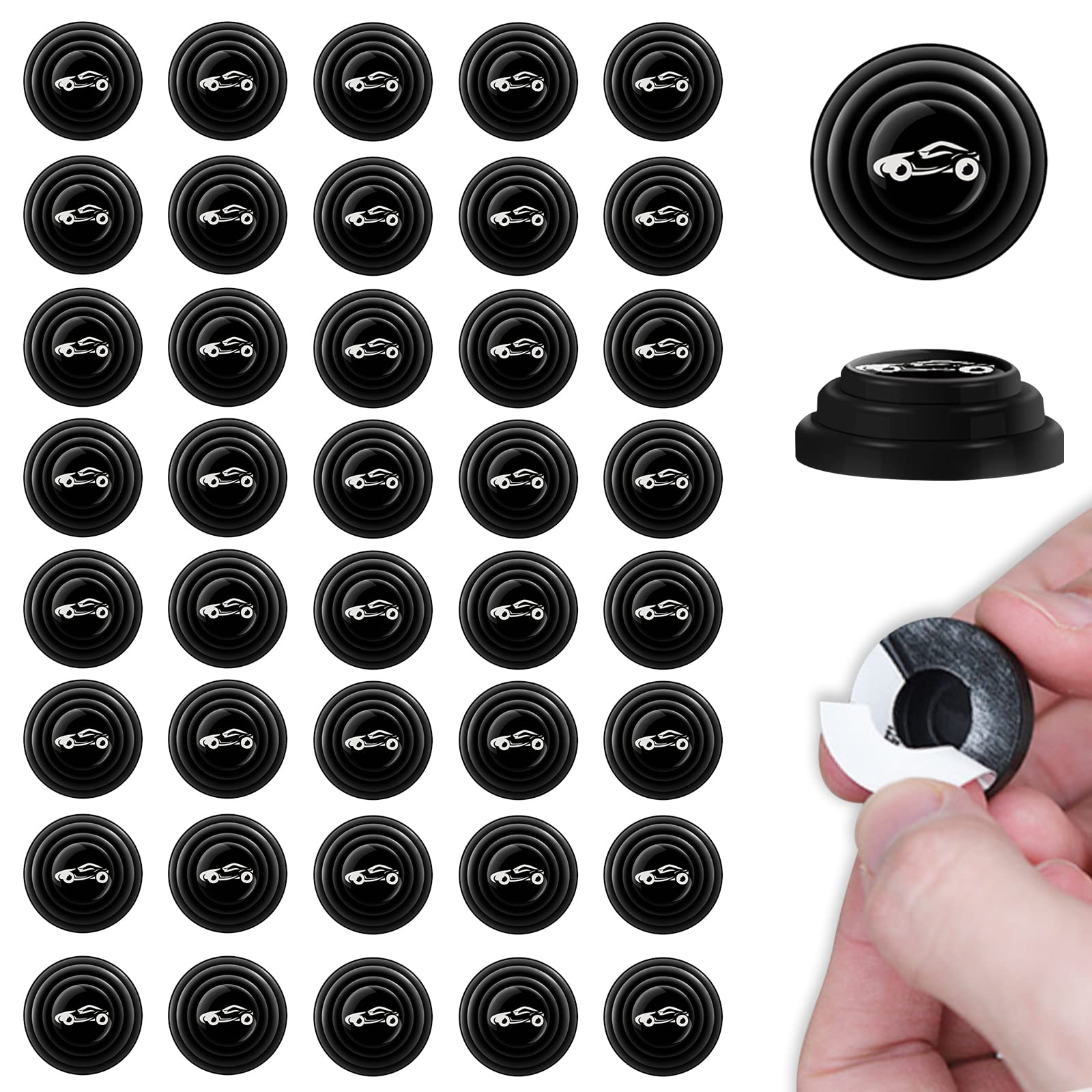 40 PCS Universal Car Door Shock Absorber Stickers - PVC Door Edge Protectors for Vehicle Side Impact Protection | Prevent Scratches & Dents in Parking Lots, Garages & Tight Spaces