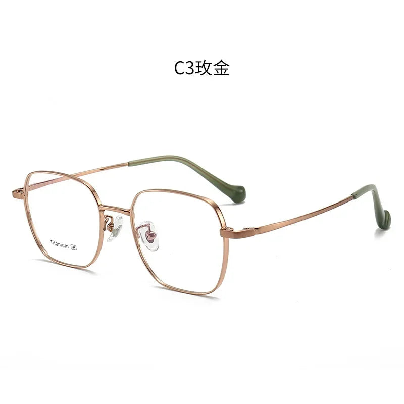 Aror Women's Full Rim Square Polygon Titanium Eyeglasses 495026 - Lightweight & Durable Glasses for Work, Reading & Fashion