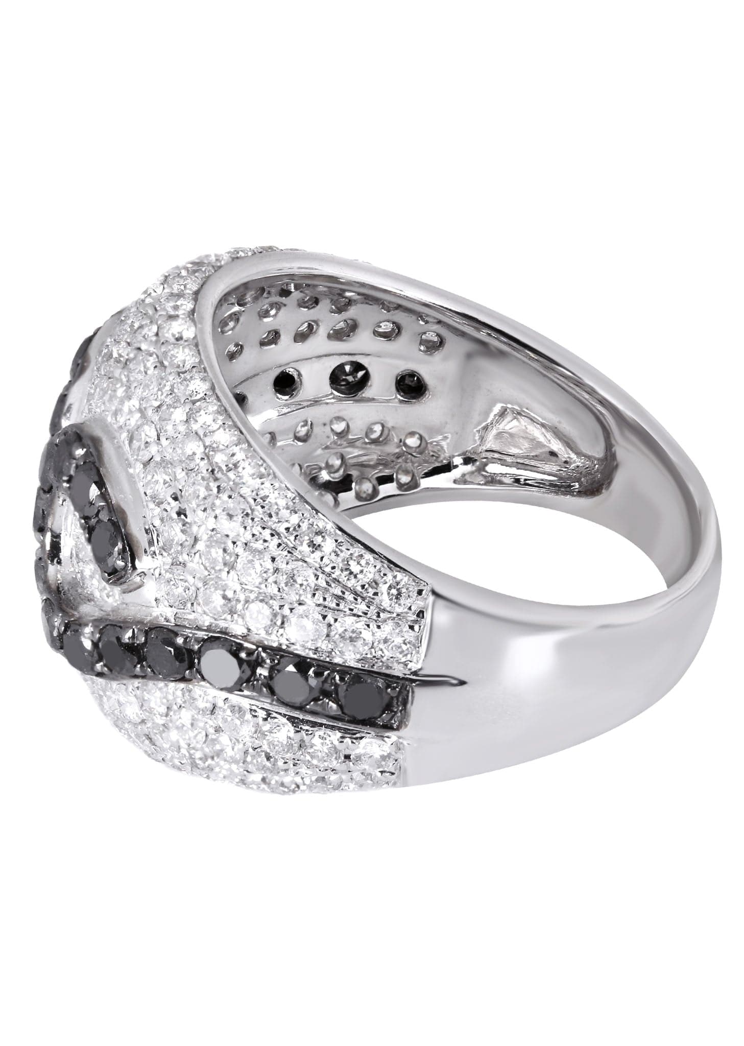 14K Gold Black Diamond Cocktail Ring for Women | 2.65 Carat | 9.27 Grams | Elegant Evening Wear & Special Occasion Jewelry