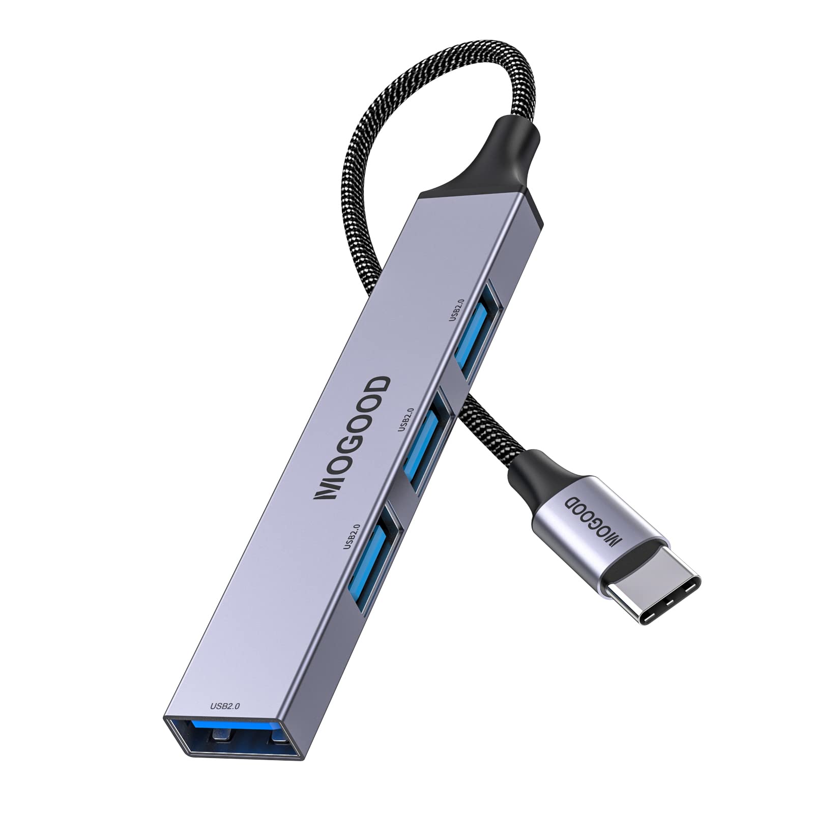 MOGOOD 4-in-1 USB C Hub with 4 USB Ports - USB C to USB Adapter, Splitter & Docking Station for MacBook Air/Pro, Surface Pro & Type-C Laptops - Perfect for Office Work, Travel & Multi-Device Charging