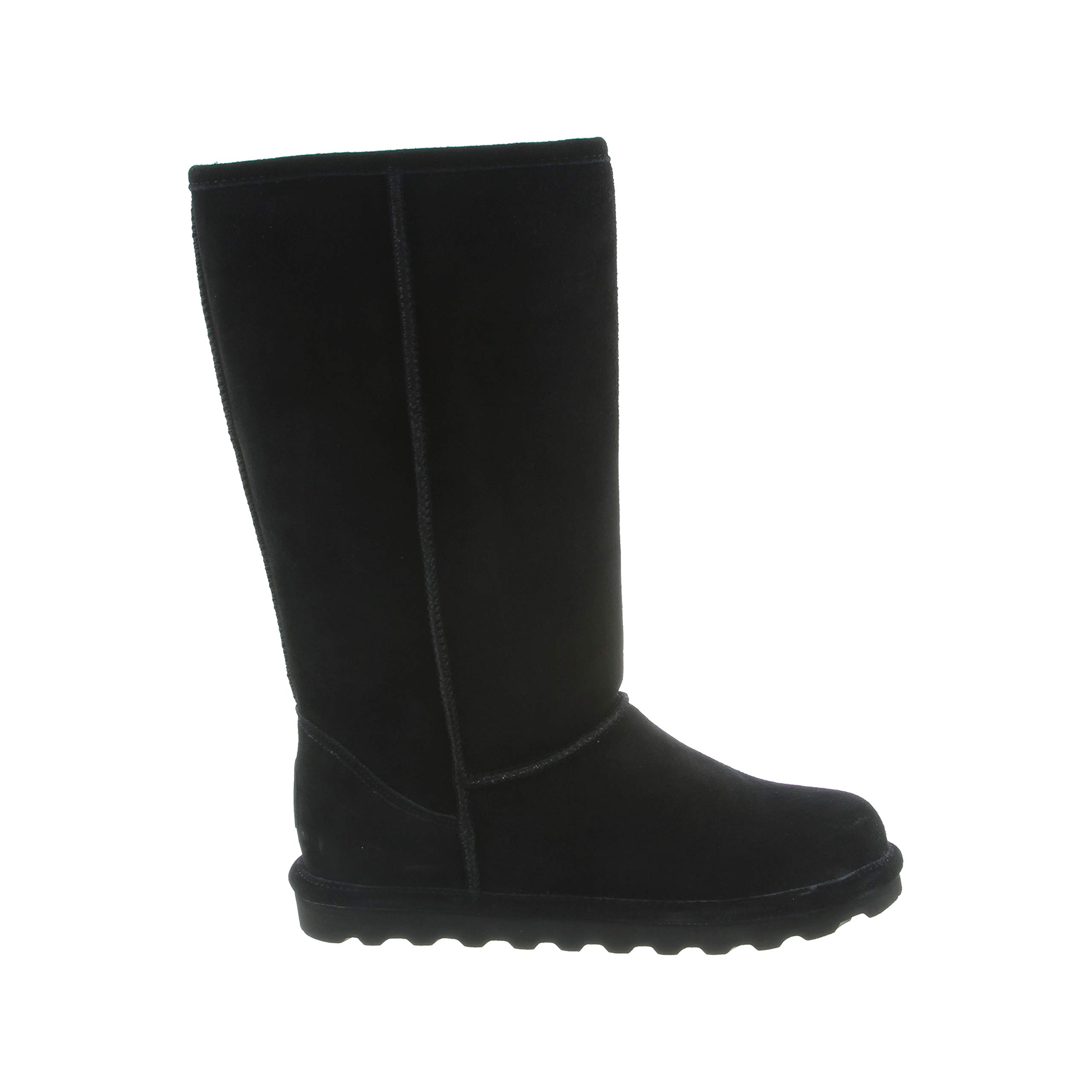 BEARPAW Women's Elle Tall Wide Suede Winter Boots - Slip On Comfortable Ankle Booties for Women in Multiple Colors | Perfect for Casual Outfits, Snow Days & Cold Weather Fashion