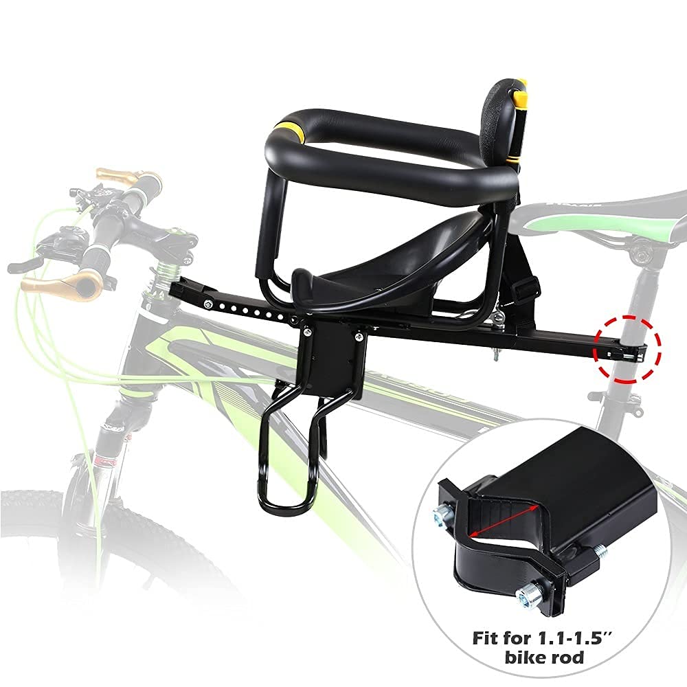 **SXZHSM Kids Bike Front Mount Seat - Adjustable & Safe Child Bicycle Carrier with Handrail for Toddlers & Infants - Compatible with Mountain Bikes, Road Bikes & Commuting - Perfect for Family Rides, Outdoor Adventures & Daily Errands**