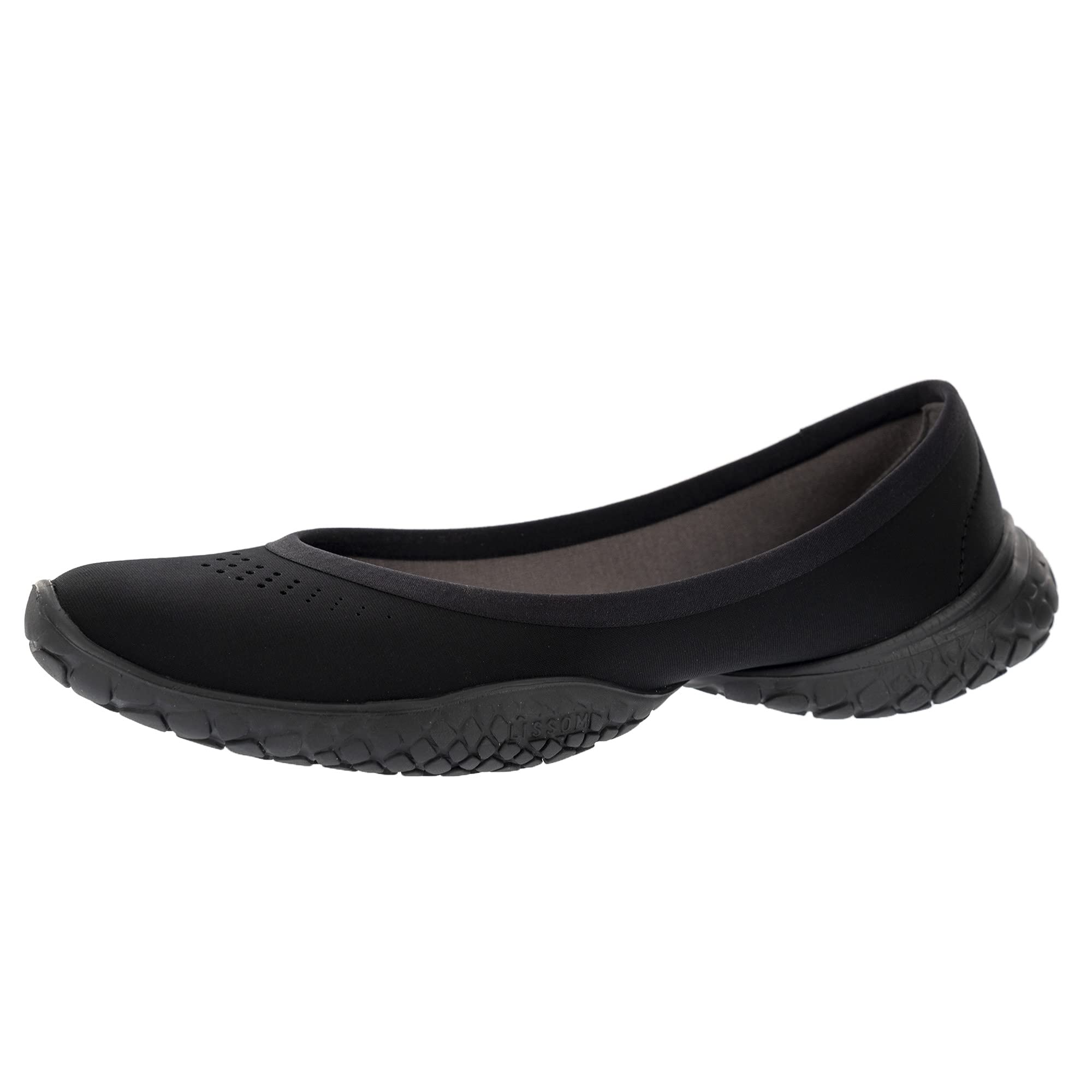 LISSOM Women's Ballet Flats - Lightweight Slip-On Comfort Shoes, Stretchy & Washable for All Day Wear - Perfect for Work, Travel, and Casual Outfits