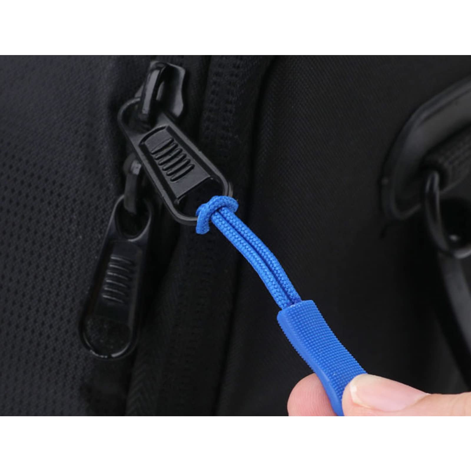 10PCS Black Upgraded Zipper Pulls - Premium Replacement Zipper Tabs & Cord Extenders for Luggage, Backpacks, Jackets, Purses - Durable Fixer for Broken Zippers (Great for Travel, Outdoor Gear & Daily Use)
