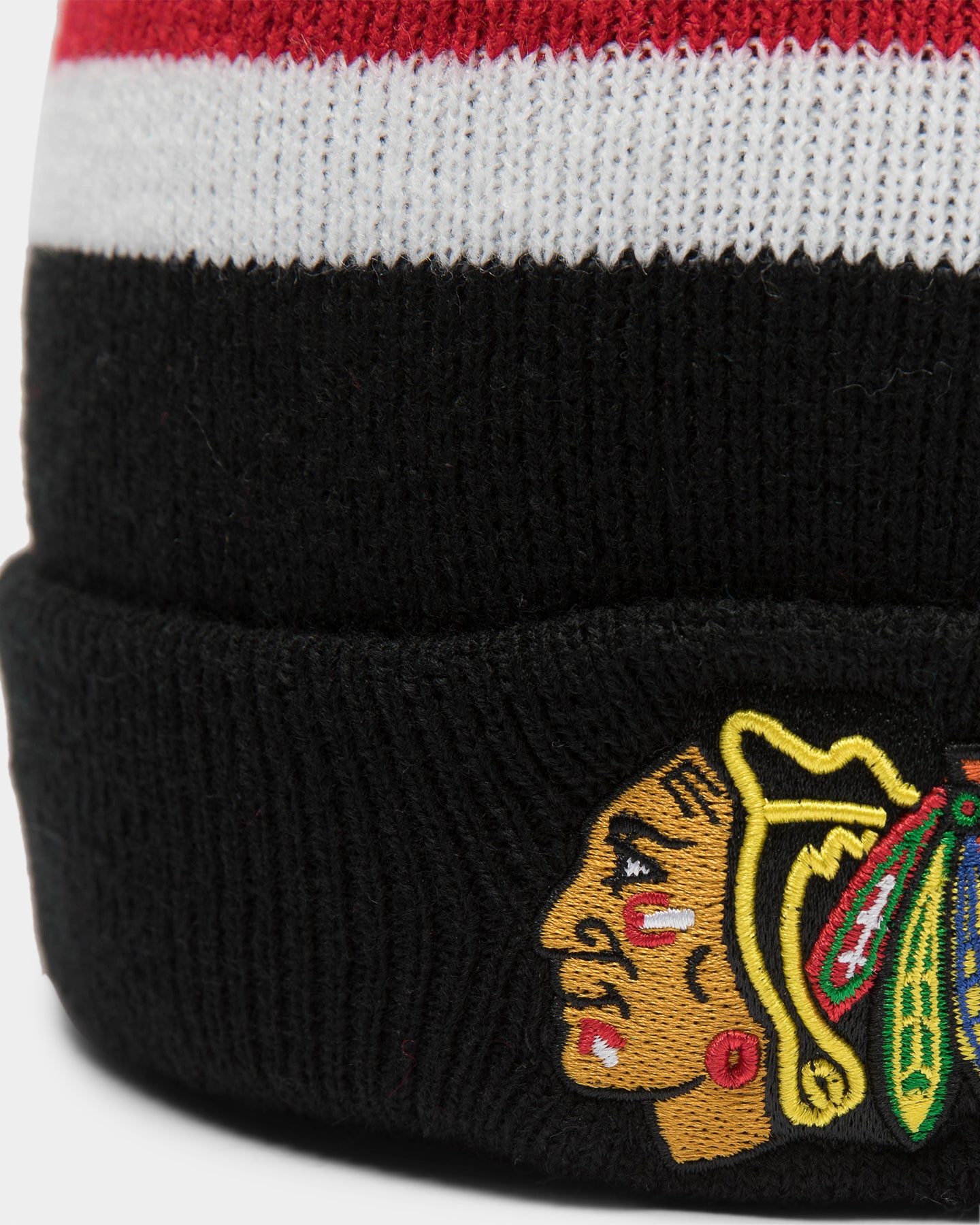 47 Brand Chicago Blackhawks Breakaway Cuff Knit Black NHL Hockey Beanie - Winter Warm Hat for Men & Women - Perfect for Games, Outdoor Activities & Cold Weather