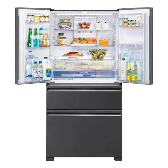 Mitsubishi Electric 564L French Door Refrigerator - Energy Efficient Stainless Steel Smart Fridge with Spacious Interior for Modern Kitchens | Perfect for Large Families & Entertaining Guests
