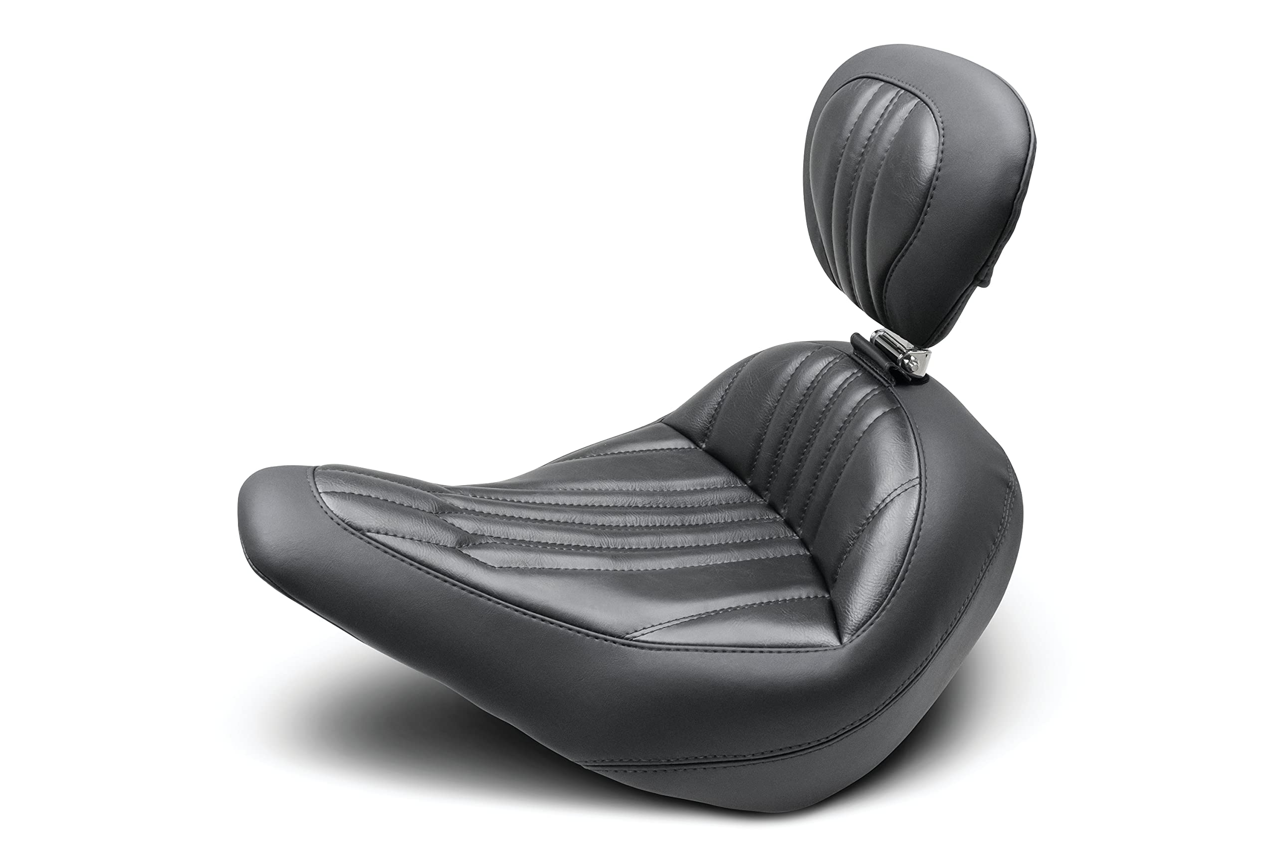 Mustang Motorcycle Seats 79041 Standard Touring Solo Seat with Driver Backrest for Harley-Davidson Low Rider & Sport Glide 2018-2021 - Dagger Black | Comfortable Ride for Long Distance & Cruising
