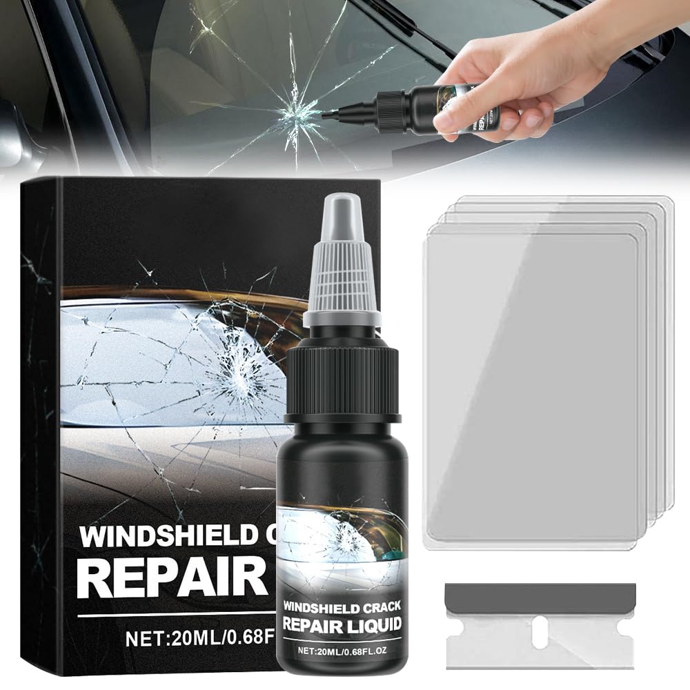 2025 Premium Windshield Crack Repair Kit - Fix Chips & Cracks in Car Glass | Professional Automotive Windscreen Repair Tool (1 Set) | Perfect for DIY Car Maintenance & Emergency Roadside Repairs