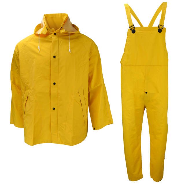 1600D Waterproof Rain Suit for Men & Women - Heavy Duty Work Rain Gear with Hood for Outdoor, Hiking, Fishing & Construction - Neese Economy Rainwear
