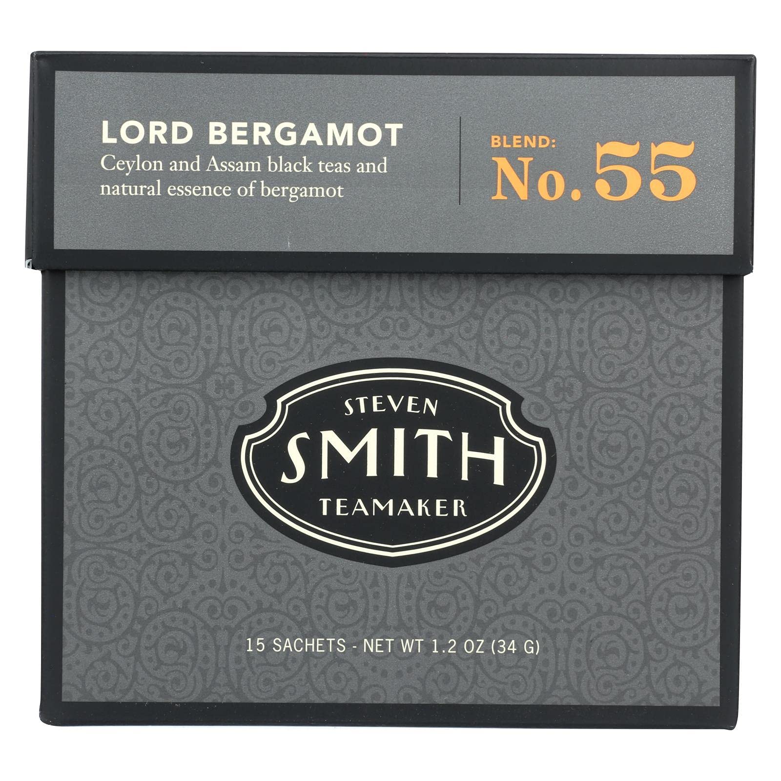 Smith Teamaker Black Tea - Lord Bergamot - 6 Pack (15 Tea Bags) - Premium Earl Grey Tea for Afternoon Tea, Gifts & Relaxation