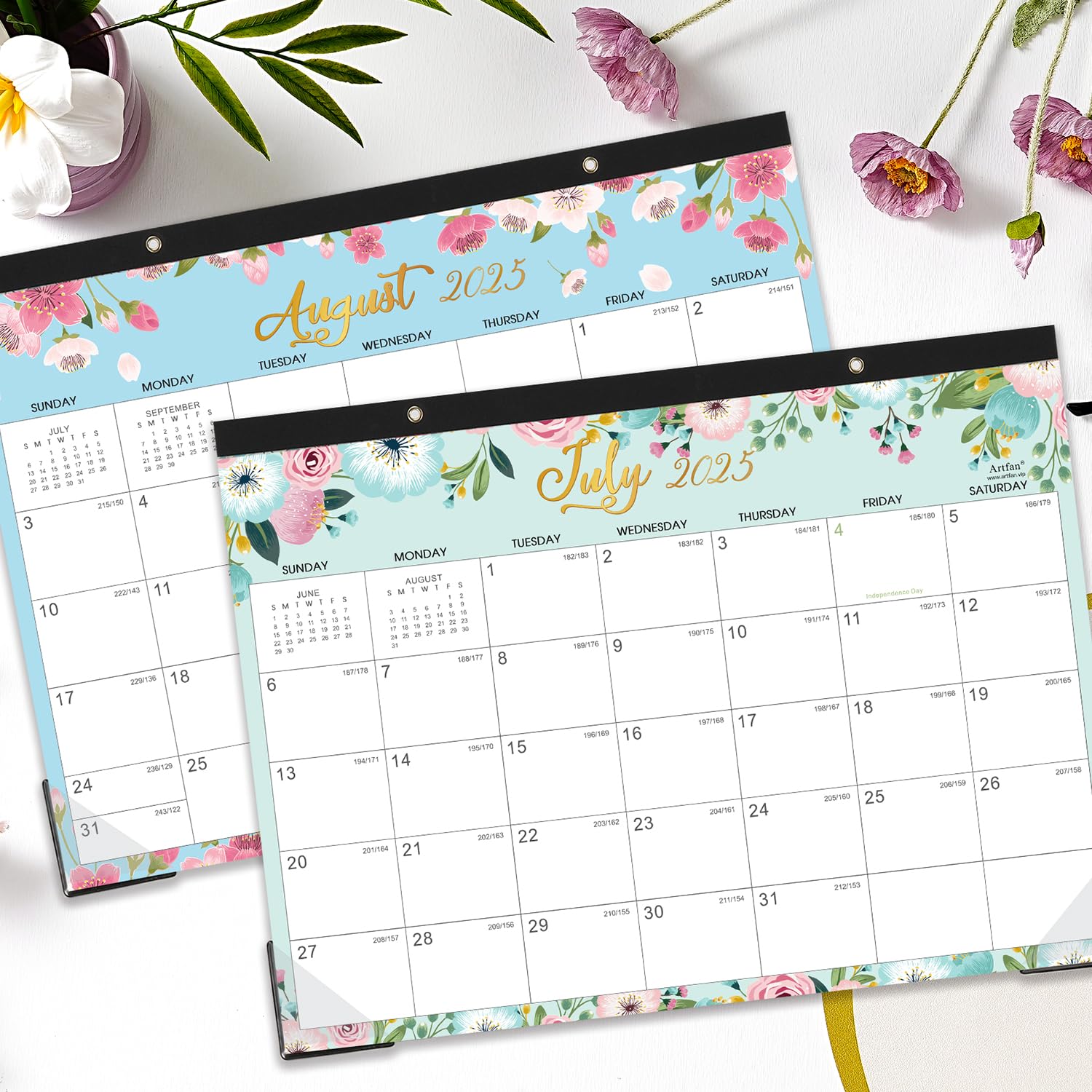 2025-2026 Desk Calendar (July 2025 - December 2026) - 18 Month Large Office Planner 14.6