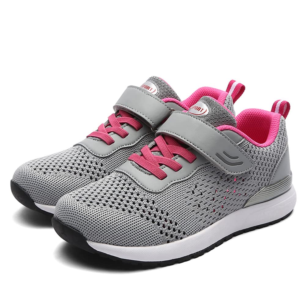 **Leader Show Women's Comfortable Non-Slip Walking Shoes – Lightweight Hook & Loop Sneakers for Elderly & Casual Wear – Perfect for Daily Walks, Travel & Outdoor Activities**
