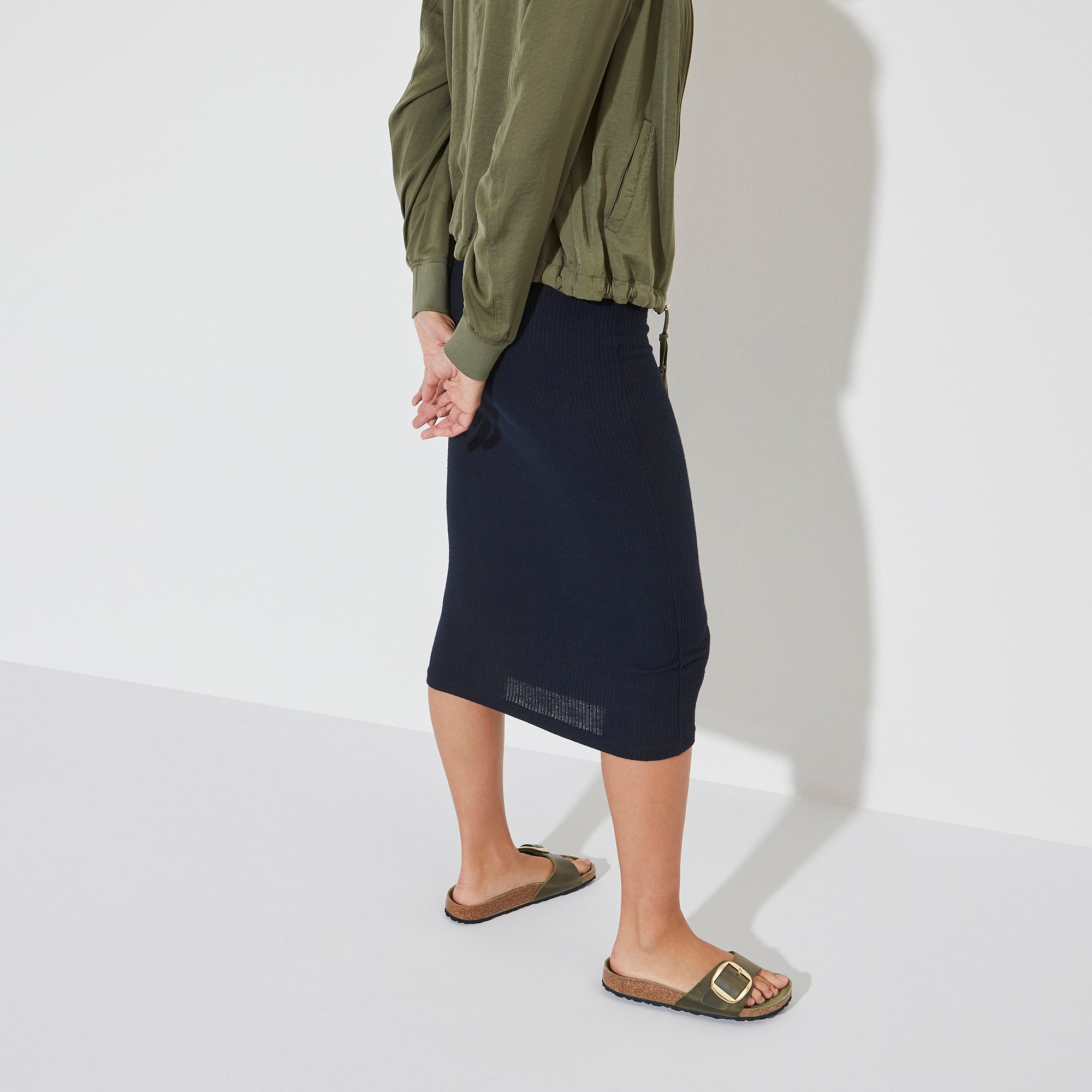 Birkenstock Women's Madrid Big Buckle Sandals - Oiled Leather in Olive Green | Comfortable & Stylish for Summer, Travel & Casual Wear