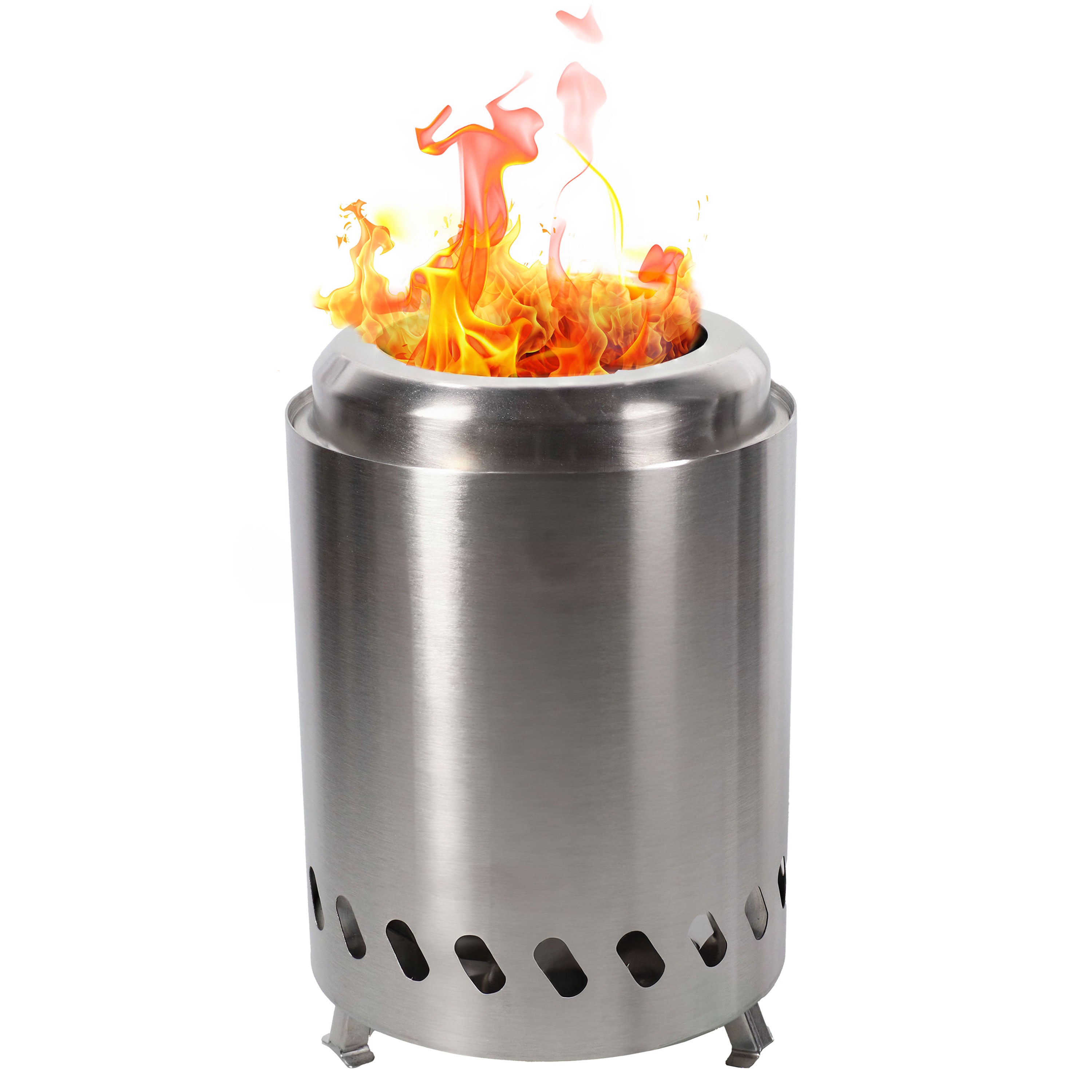 Sunnydaze Portable Tabletop Smokeless Fire Pit with Carry Bag & Poker - Perfect for Camping, Backyard, Patio & Outdoor Gatherings