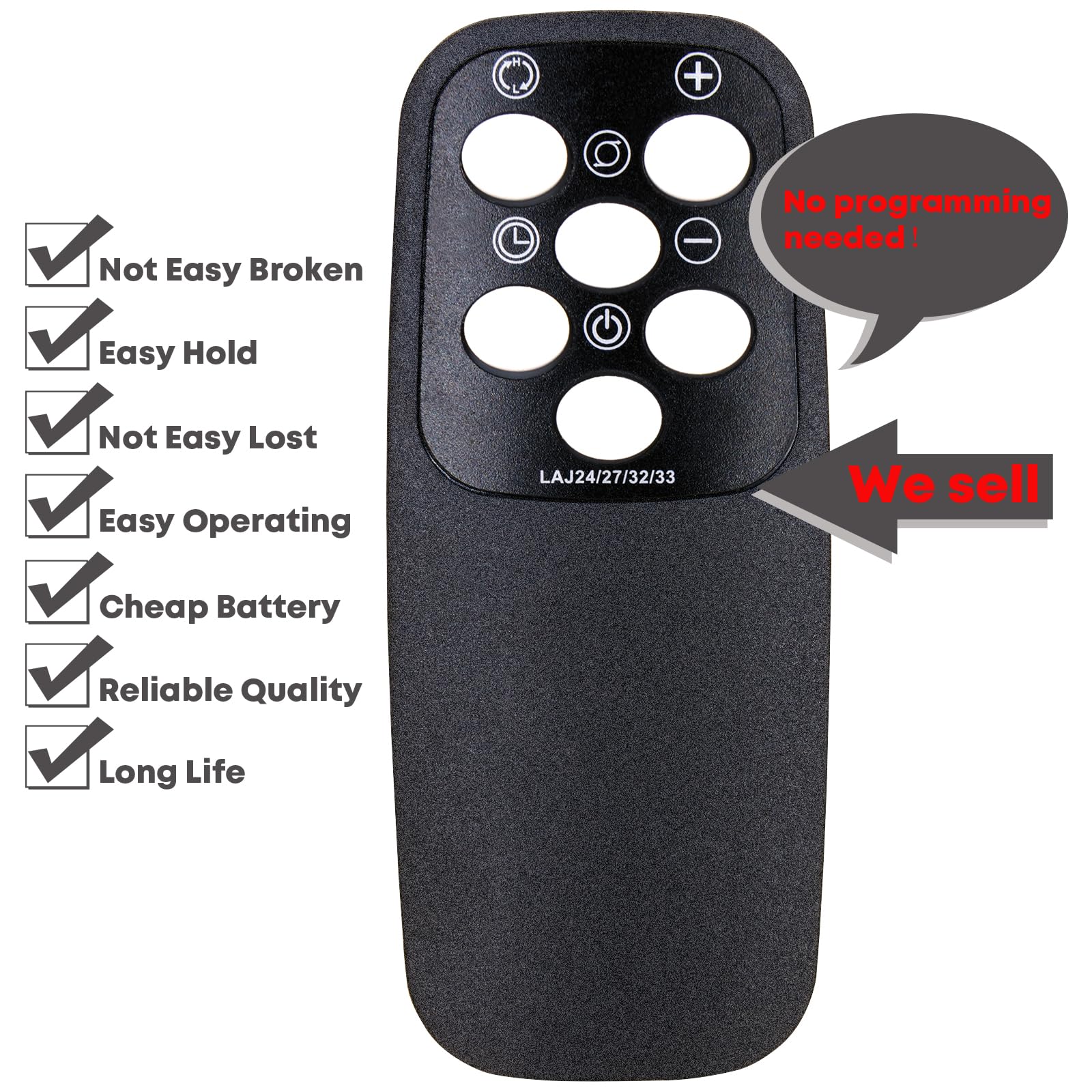 Original Lasko 6435 Replacement Remote Control for Designer Series Ceramic Heaters - Compatible with CT30750 Tall Tower & CT30753 Tower Space Heater - Perfect for Home, Office, and Winter Heating Needs