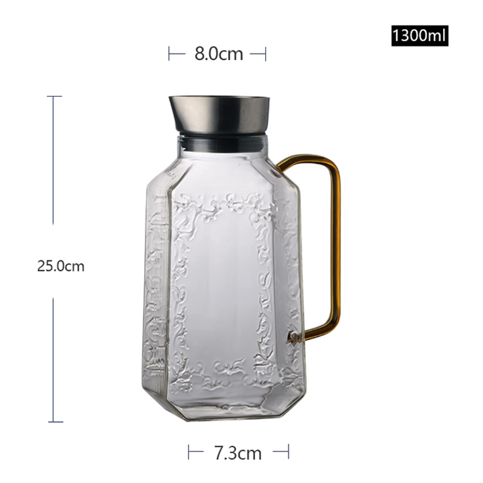 Insulated Glass Bottle for Hot & Cold Drinks - 32oz Juice Mug, Milk Water Cup, Kettle & Carafe for Home, Kitchen, Dining & Bar - Perfect for Iced Tea, Coffee, Lemonade & Smoothies