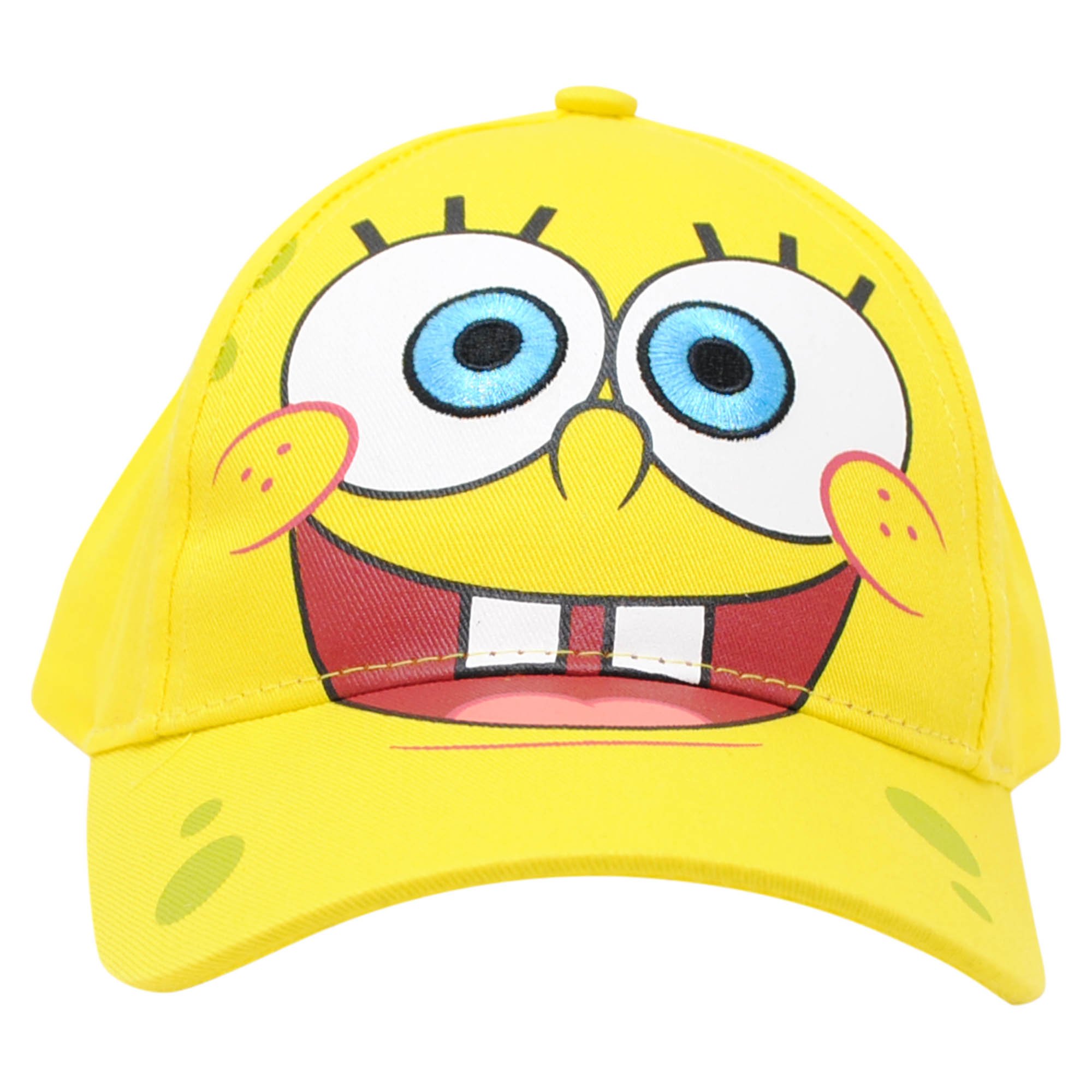 Spongebob SquarePants Yellow Adjustable Baseball Cap for Kids & Toddlers - Nickelodeon Cartoon Character Hat for Boys & Girls - Perfect for Outdoor Play, Birthday Gifts & Costume Accessories