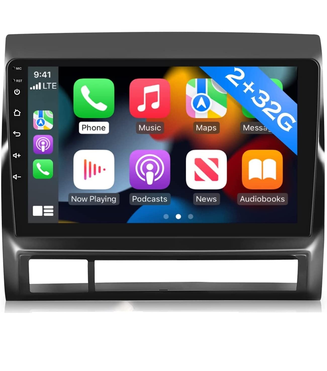 Bruynic 9-inch IPS Touchscreen Android 12 Car Stereo for Toyota Tacoma 2005-2015 - Apple CarPlay & Android Auto, GPS Navigation, DSP, Split Screen, Bluetooth & WiFi - Perfect for Commuting, Road Trips & Hands-Free Driving