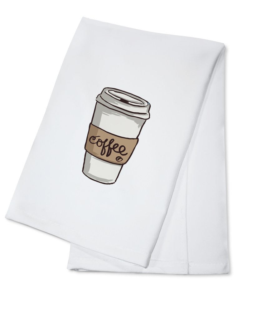 100% Cotton Coffee Cup Tea Towel - Decorative Hand Towel for Kitchen, Home Decor & Gifts | Perfect for Coffee Lovers, Housewarming & Kitchen Accessories