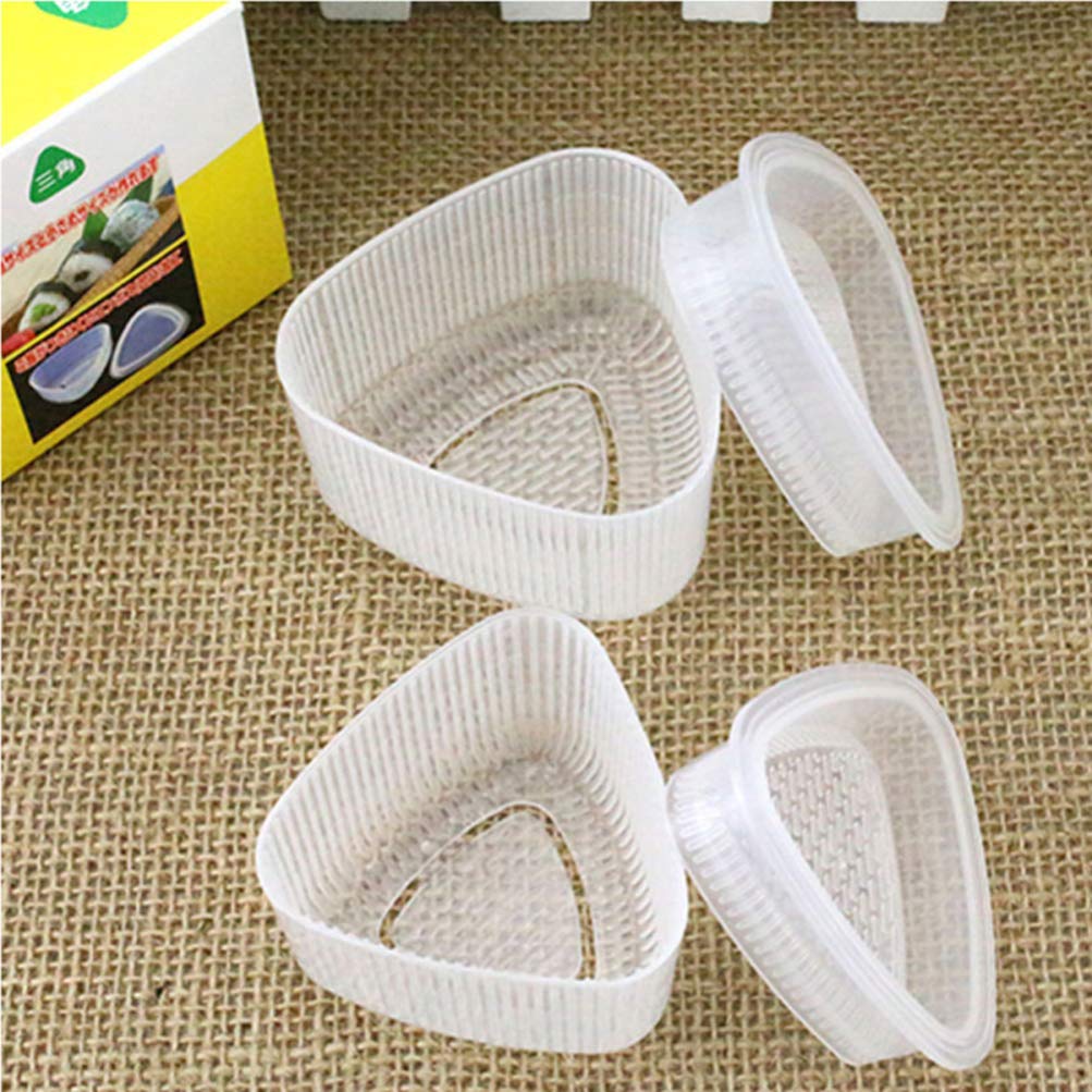UPKOCH 4-Piece Triangle Sushi Mold Set - Rice Ball Maker & Onigiri Press for Perfect Sushi Cakes - Bento Box Kitchen Tool with Nori Wrapper - Ideal for Home Meal Prep, Lunch Boxes & Japanese Cuisine