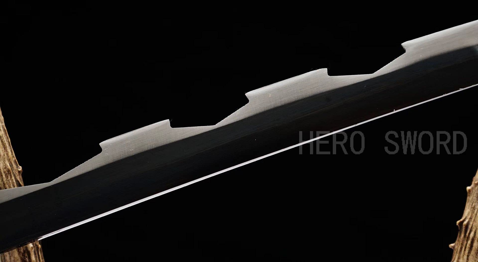 HERO SWORD Japanese Anime Katana - Hand Forged 1045 Carbon Steel Samurai Sword, Full Tang Handmade Sharp Practical Blade for Cosplay, Martial Arts Training & Demon Slayer Collection