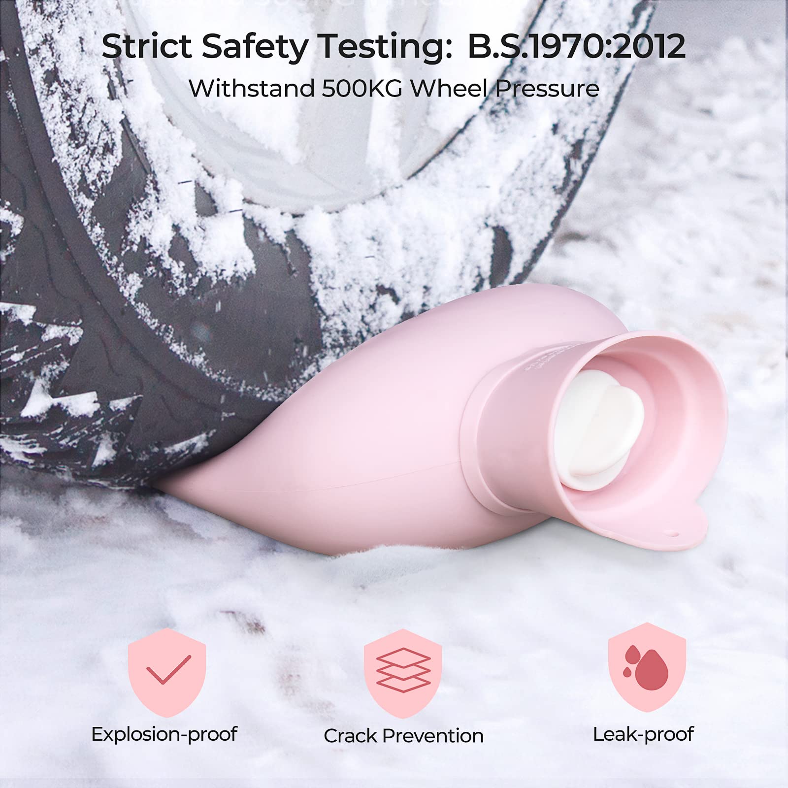 MEETRUE 1L Microwaveable BPA-Free Silicone Hot Water Bottle with Cover - Pain Relief for Cramps, Backache & Muscle Soreness - Hot & Cold Therapy for Women, Kids & Seniors - Perfect for Home, Office & Travel Use