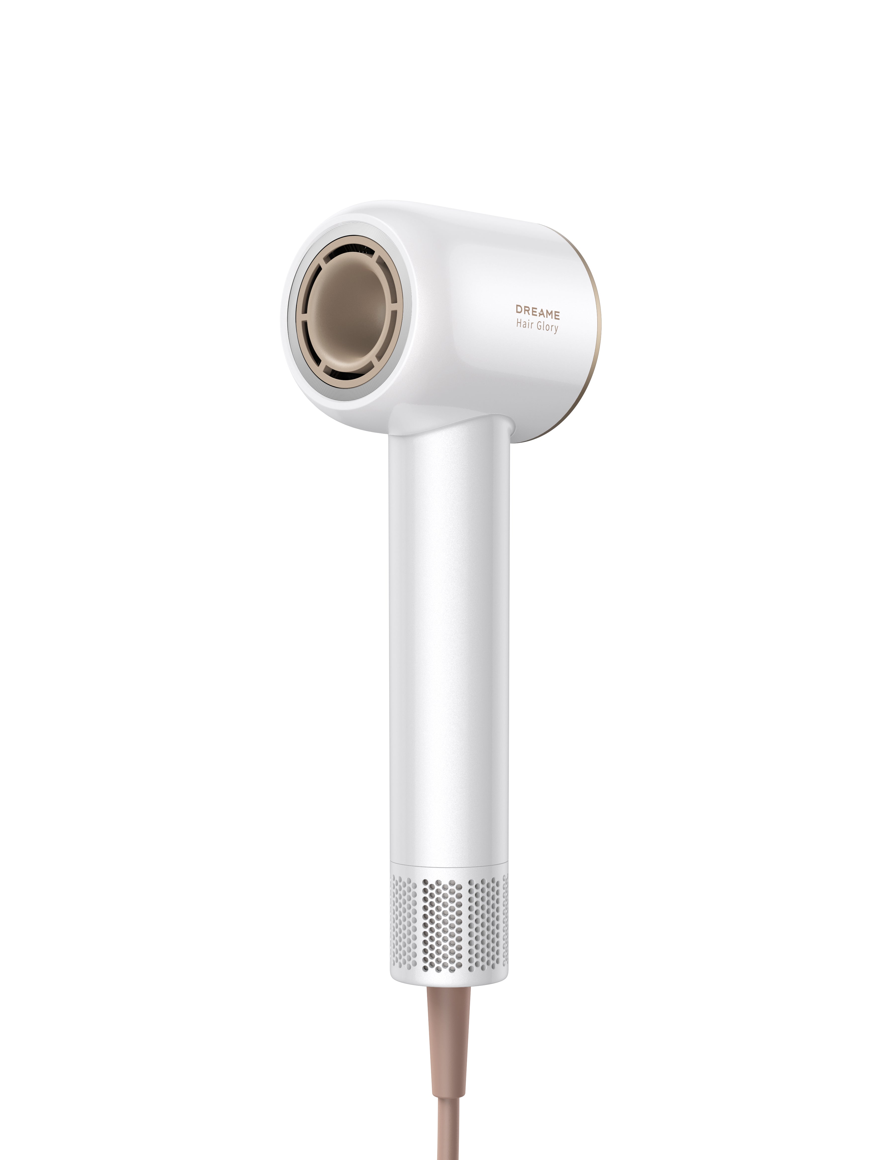 Dreame Glory Professional Hair Dryer - 1800W Fast Drying, Ionic Technology for Frizz-Free Shine, Lightweight & Quiet (White) - Perfect for Home, Salon & Travel Use
